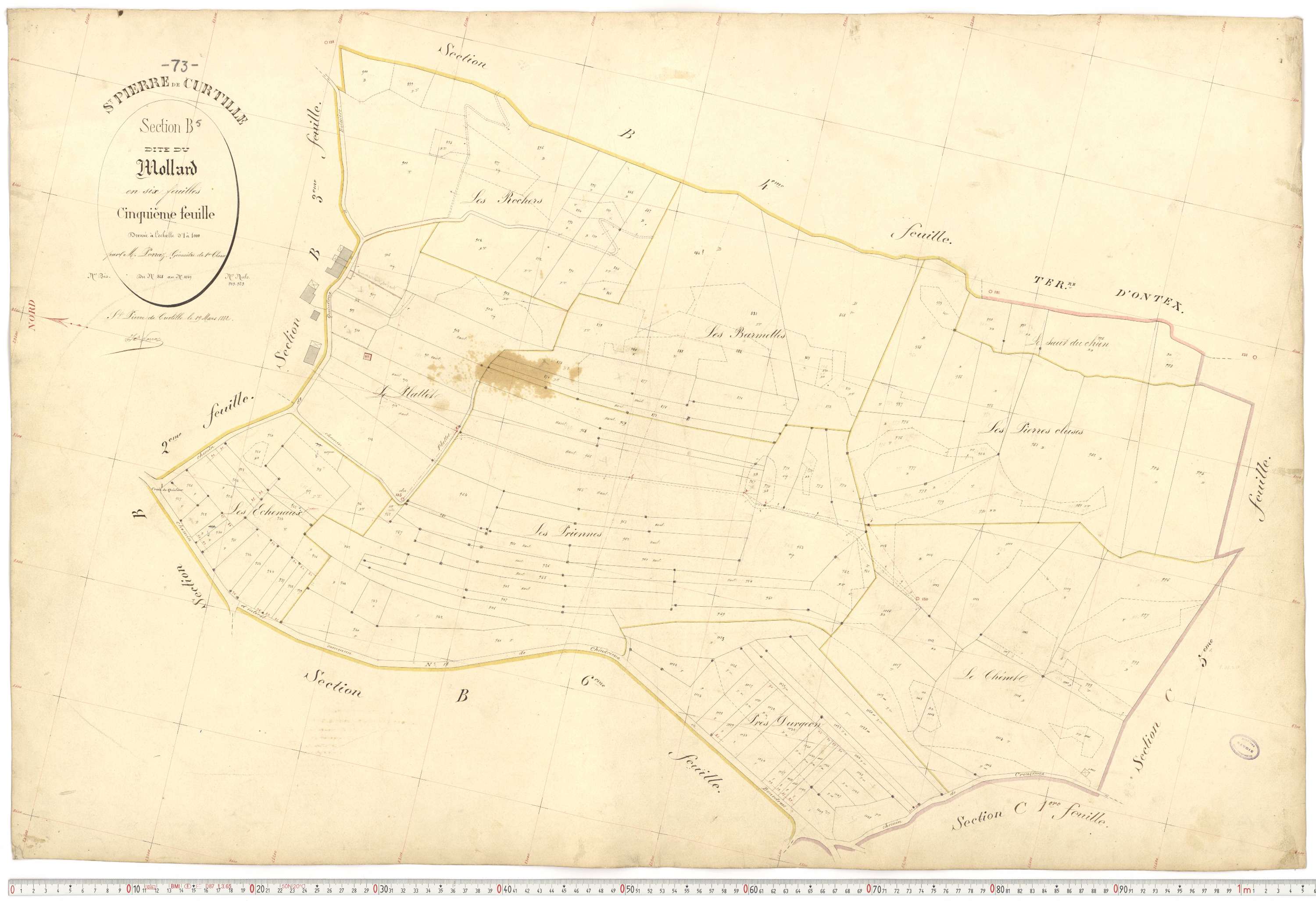 Saint-Pierre-de-Curtille - Plans cadastraux du premier cadastre français.