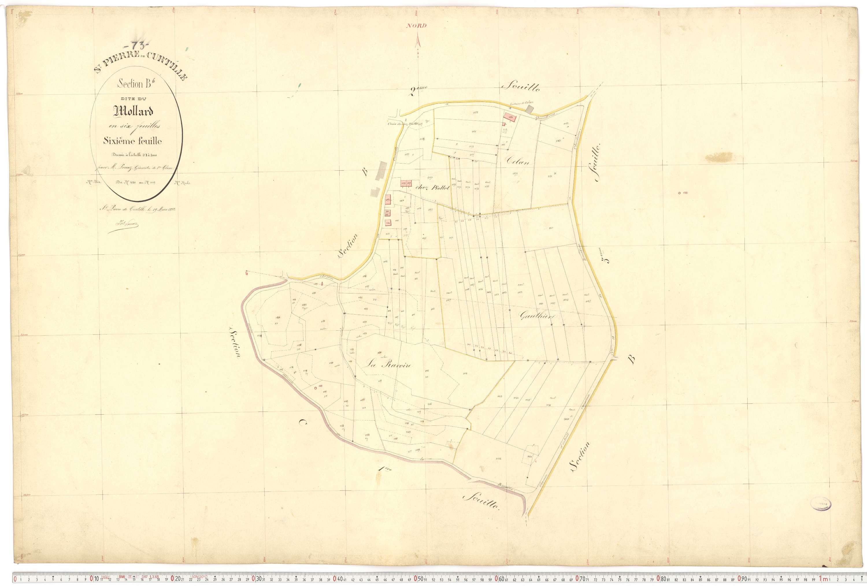 Saint-Pierre-de-Curtille - Plans cadastraux du premier cadastre français.