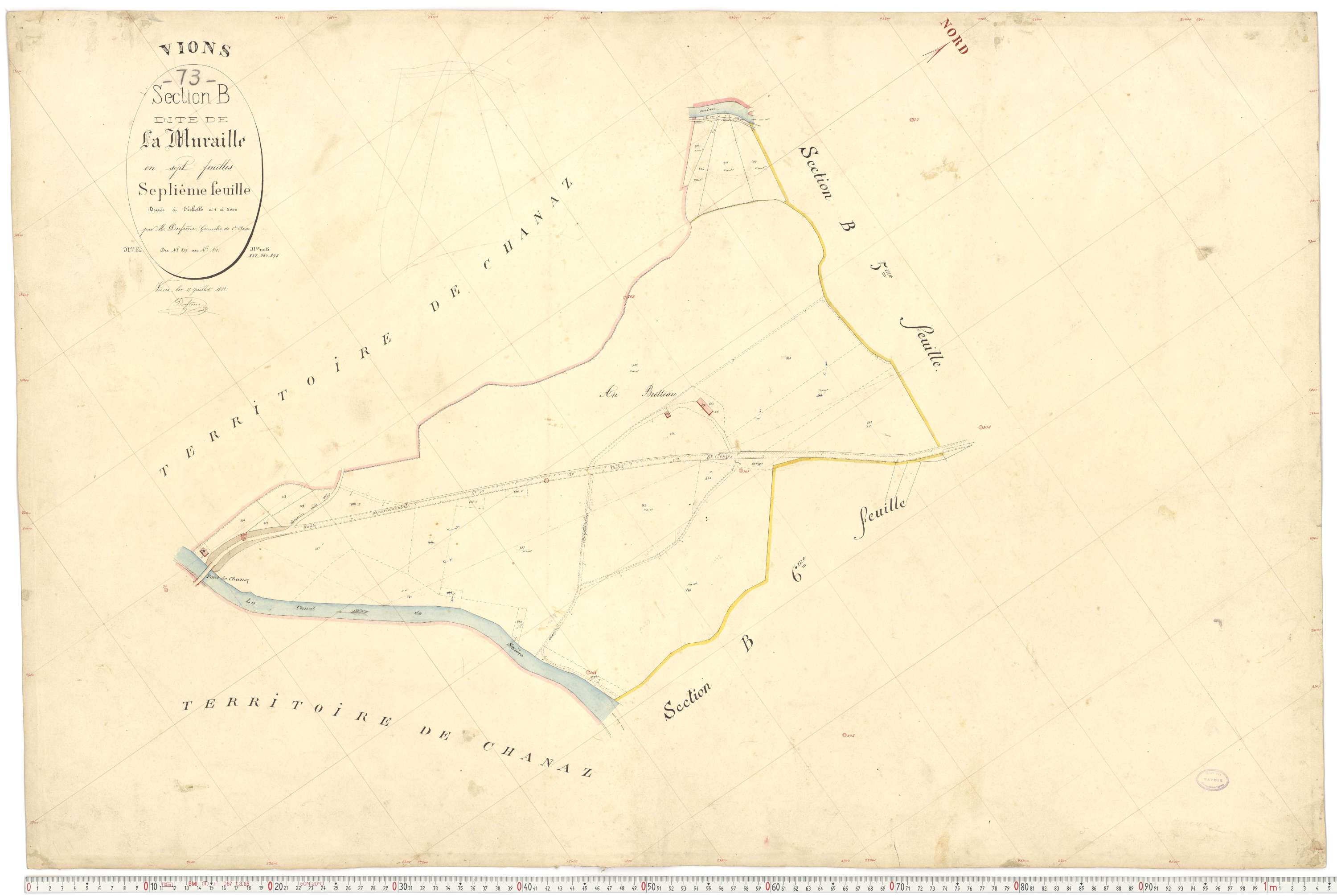 Saint-Pierre-de-Curtille - Plans cadastraux du premier cadastre français.