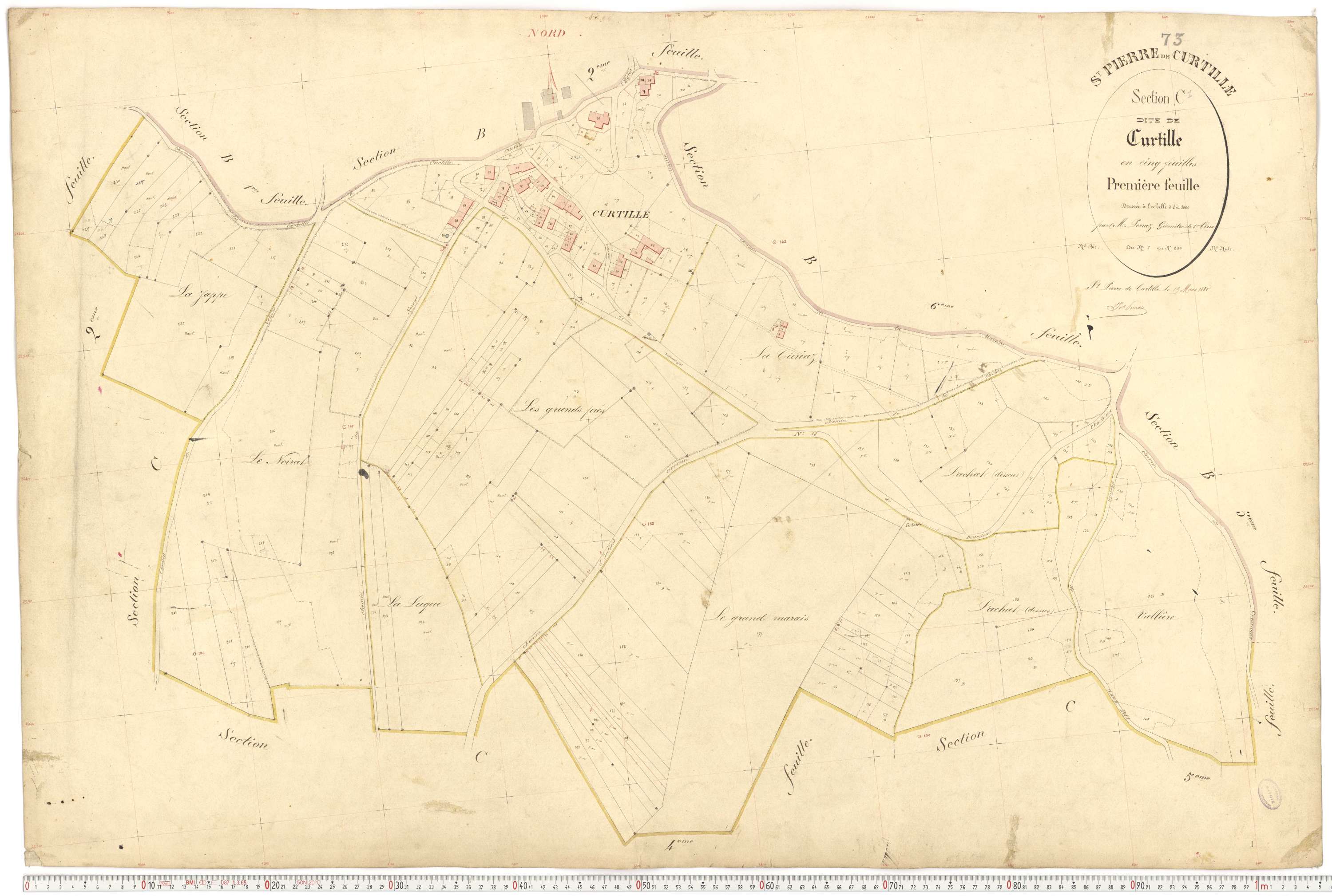 Saint-Pierre-de-Curtille - Plans cadastraux du premier cadastre français.