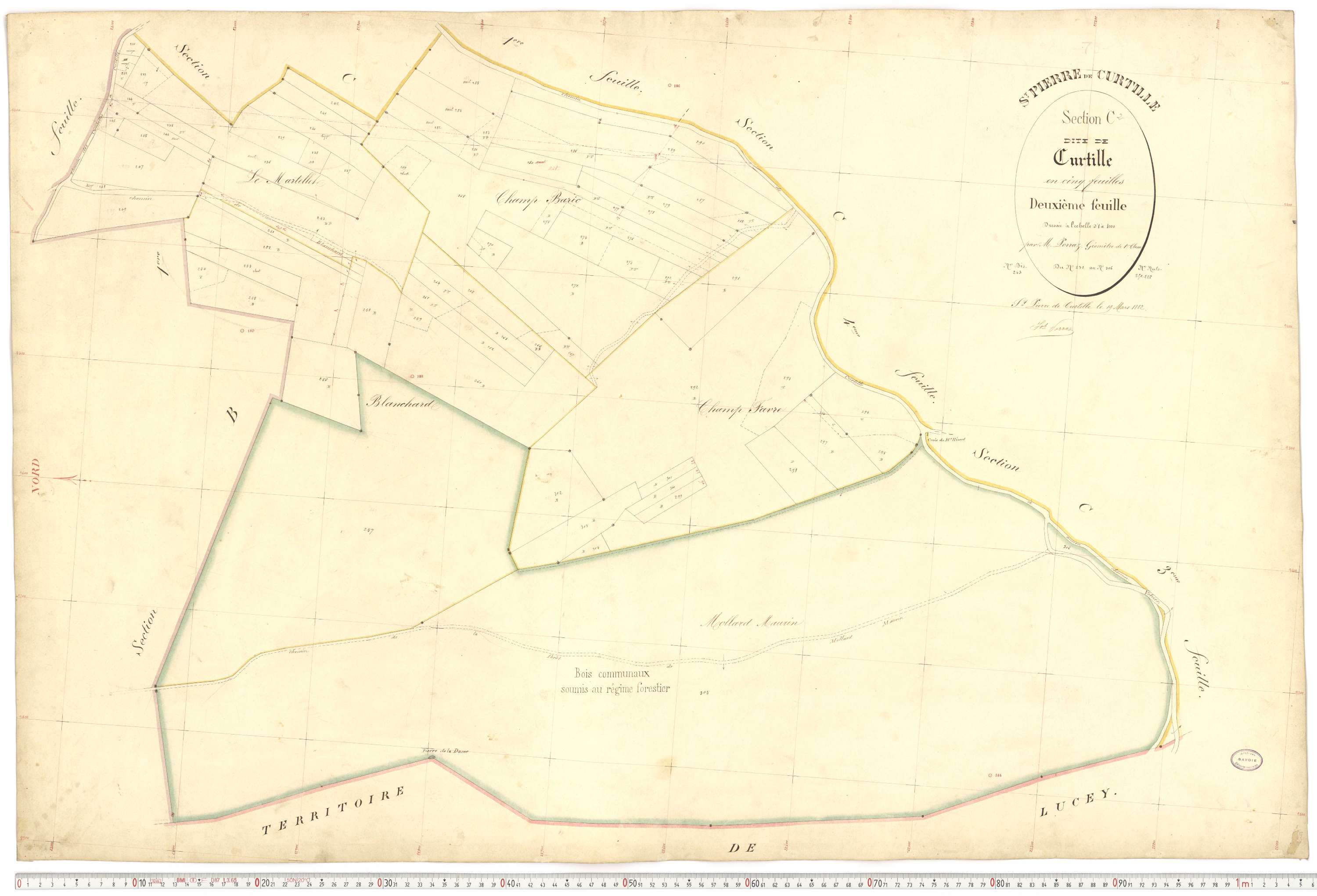 Saint-Pierre-de-Curtille - Plans cadastraux du premier cadastre français.