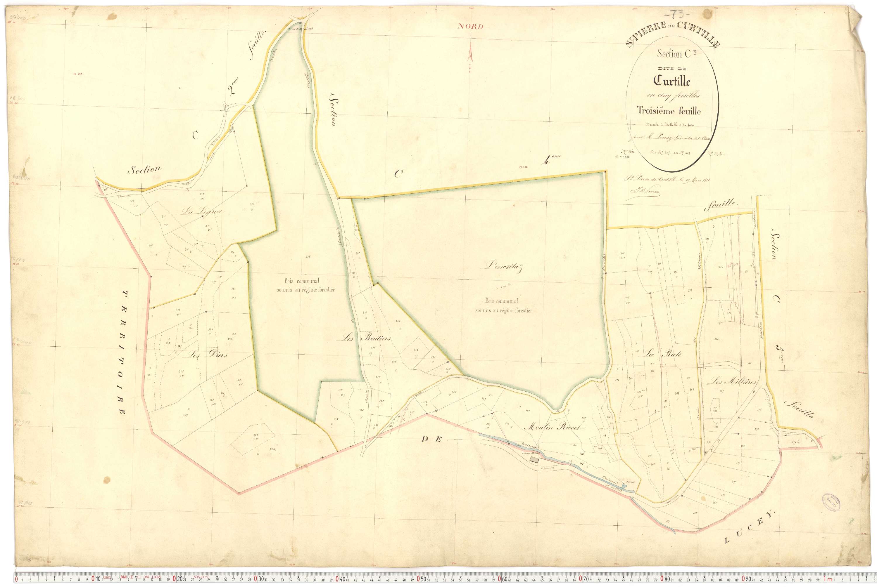 Saint-Pierre-de-Curtille - Plans cadastraux du premier cadastre français.