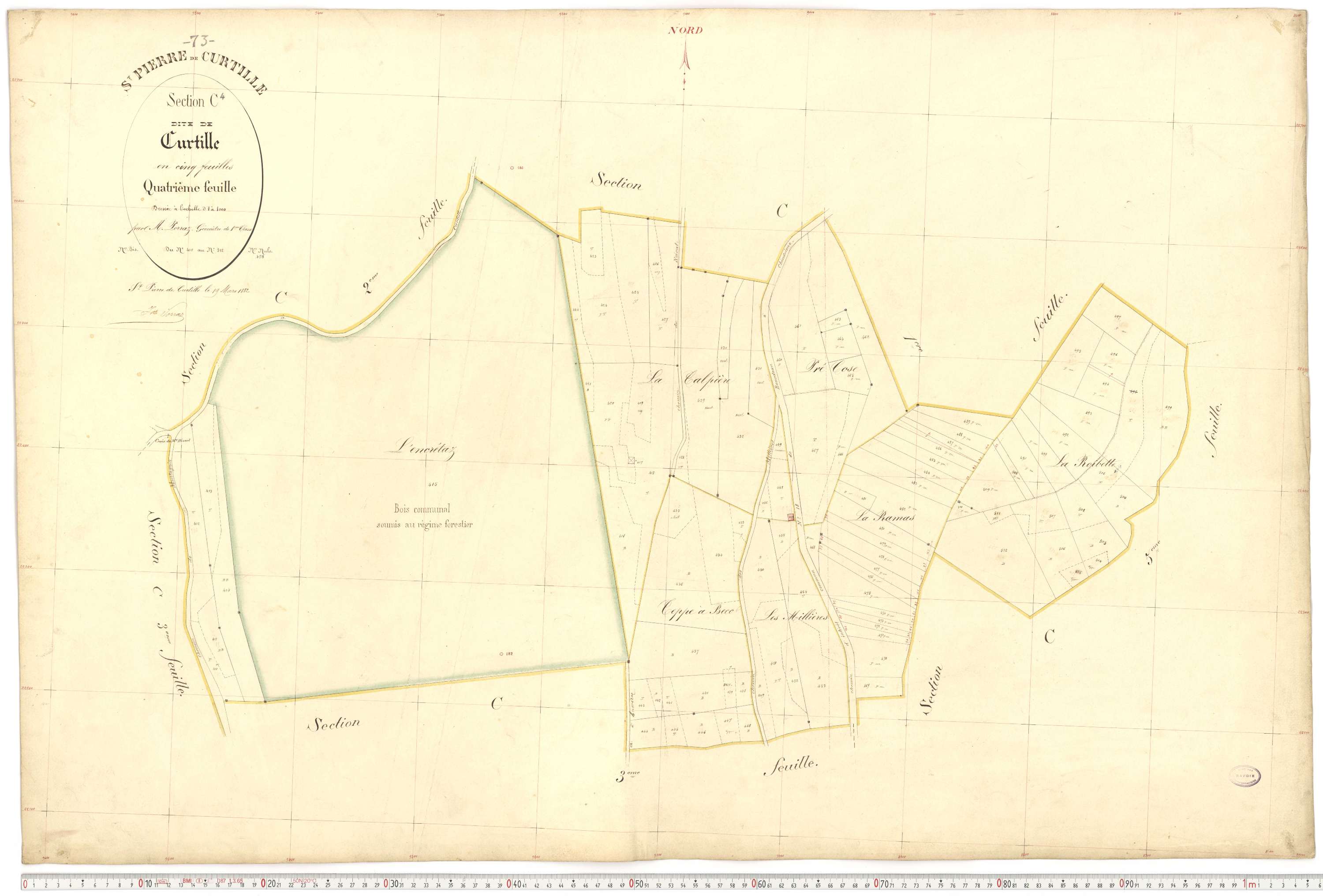 Saint-Pierre-de-Curtille - Plans cadastraux du premier cadastre français.