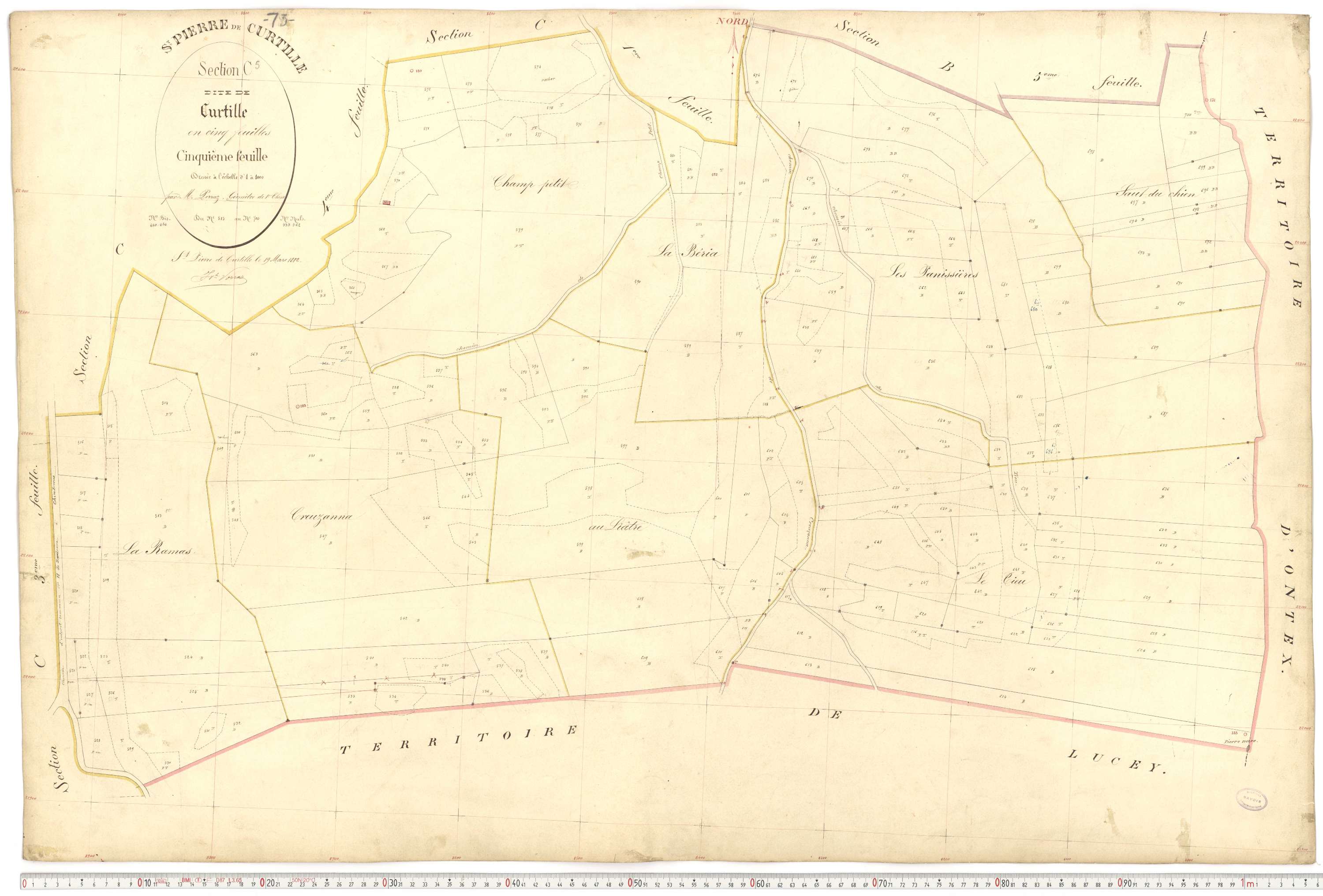 Saint-Pierre-de-Curtille - Plans cadastraux du premier cadastre français.