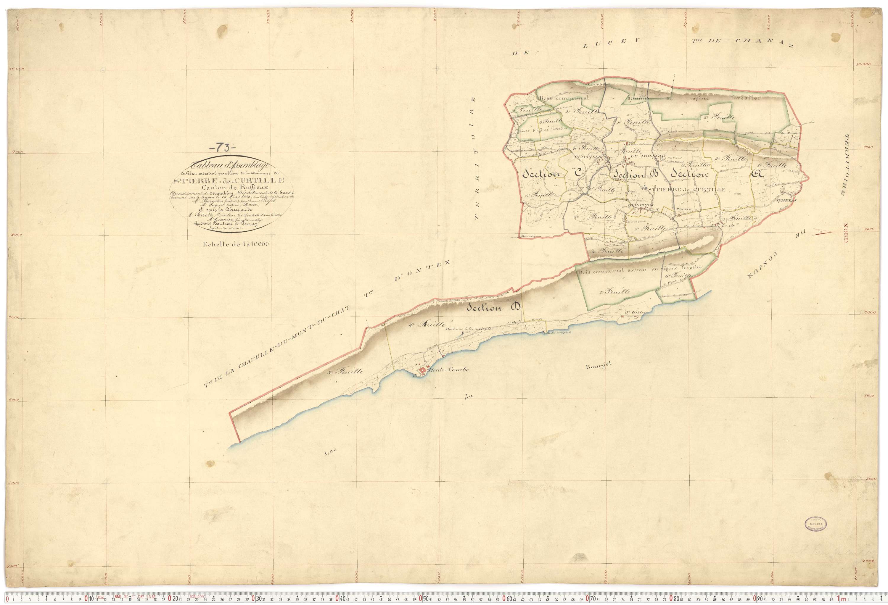 Saint-Pierre-de-Curtille - Plans cadastraux du premier cadastre français.