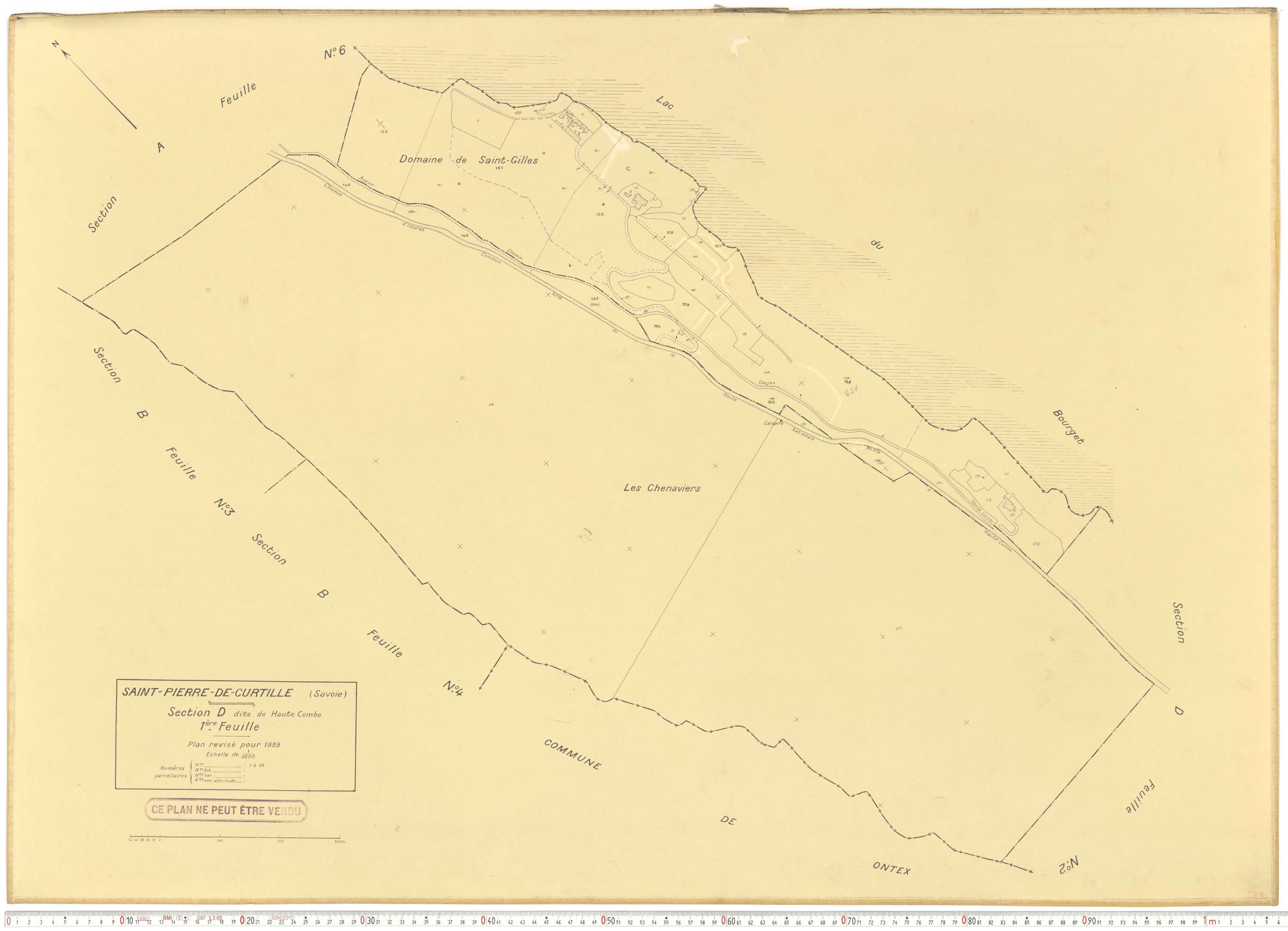 Saint-Pierre-de-Curtille - Plans cadastraux du cadastre rénové.