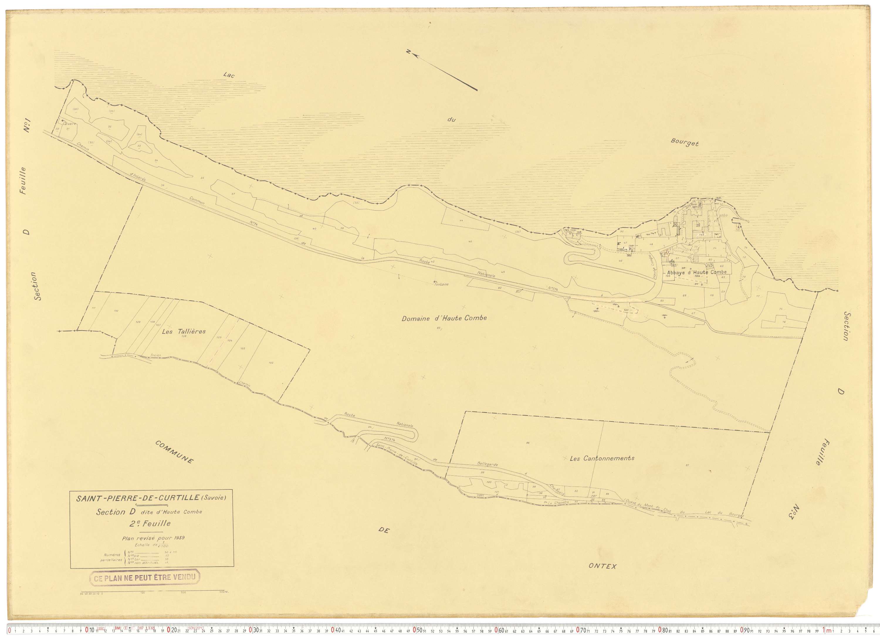 Saint-Pierre-de-Curtille - Plans cadastraux du cadastre rénové.