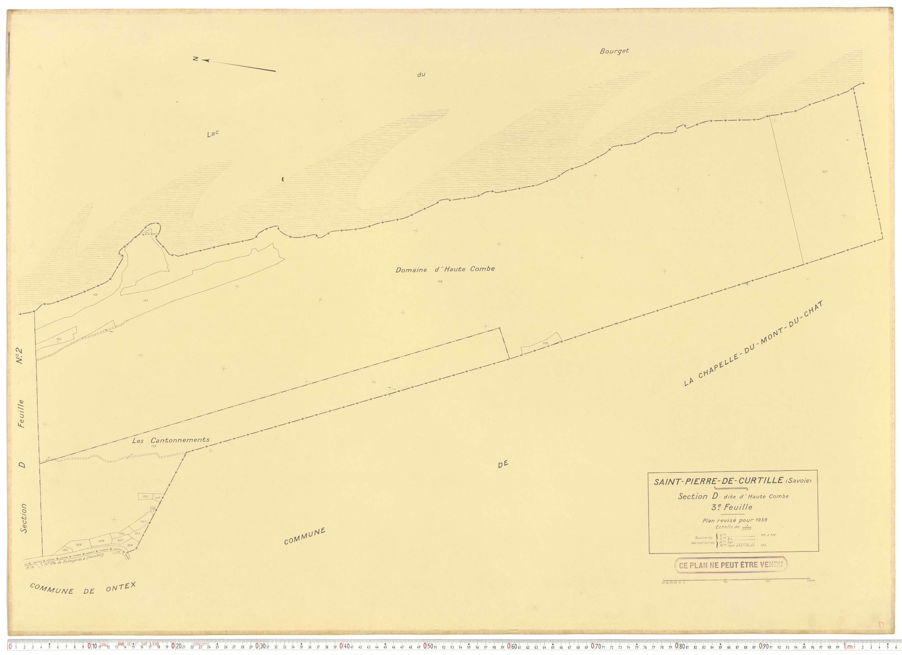 Saint-Pierre-de-Curtille - Plans cadastraux du cadastre rénové.