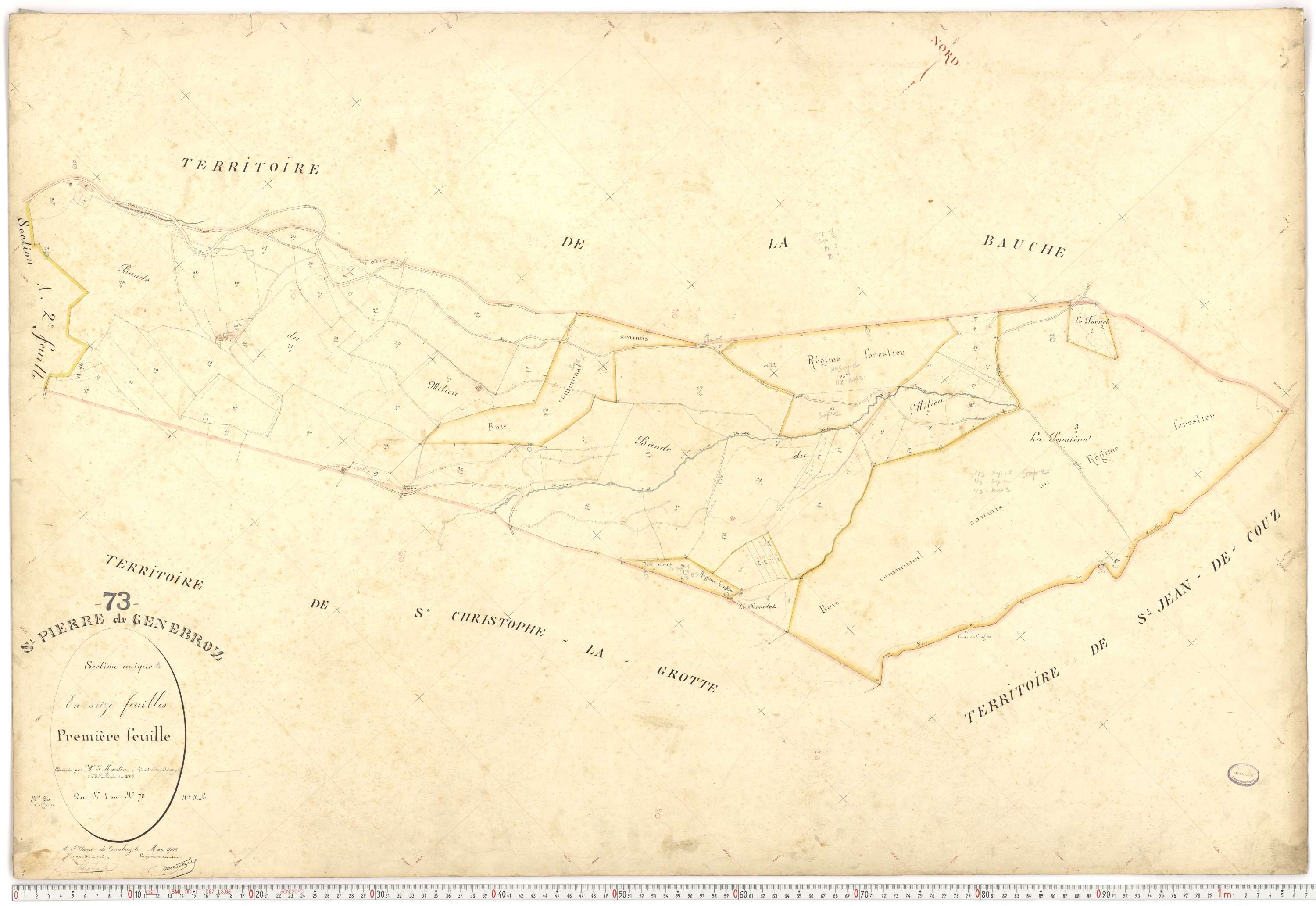 Saint-Pierre-de-Genebroz - Cadastre français (1906).