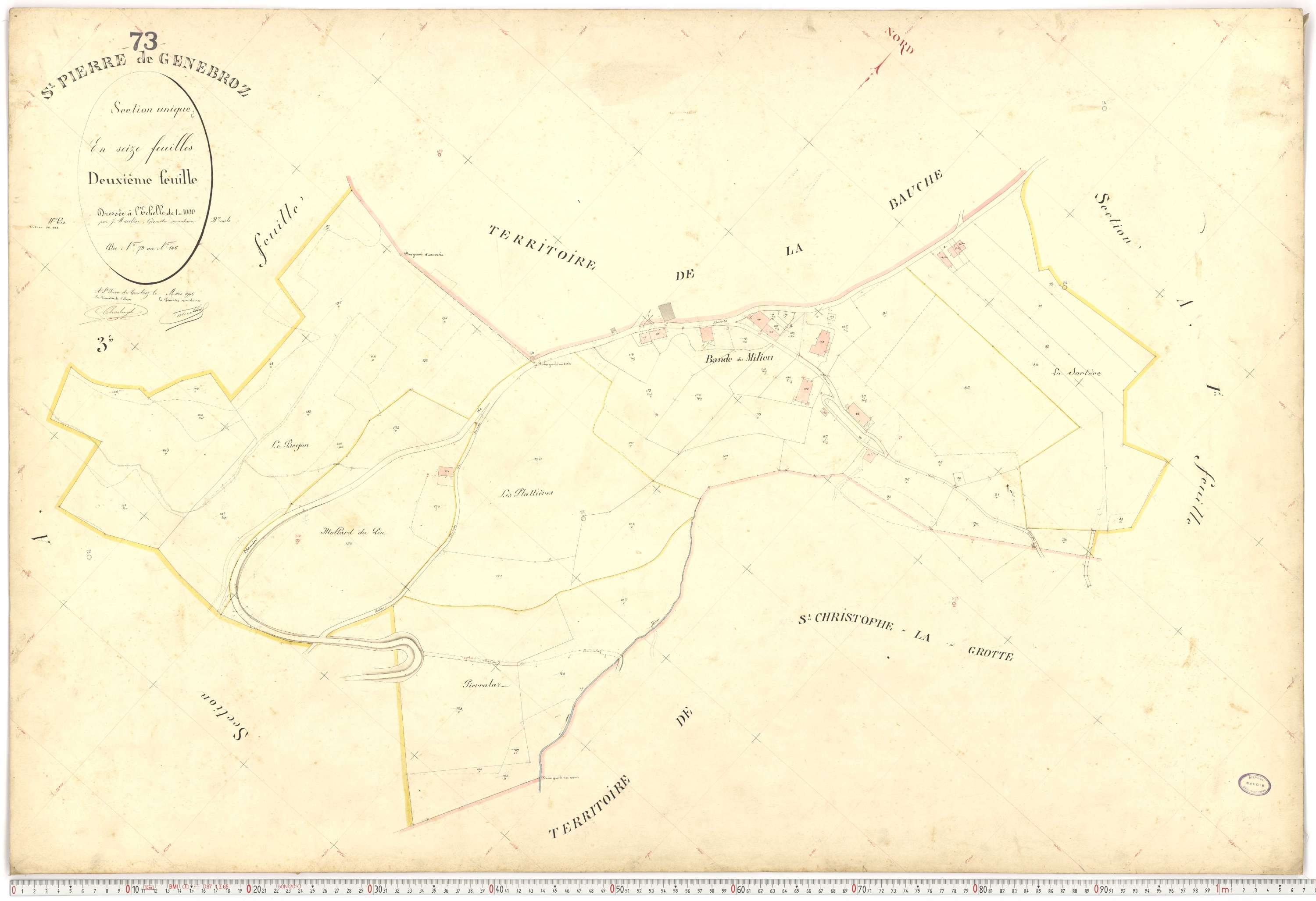 Saint-Pierre-de-Genebroz - Cadastre français (1906).