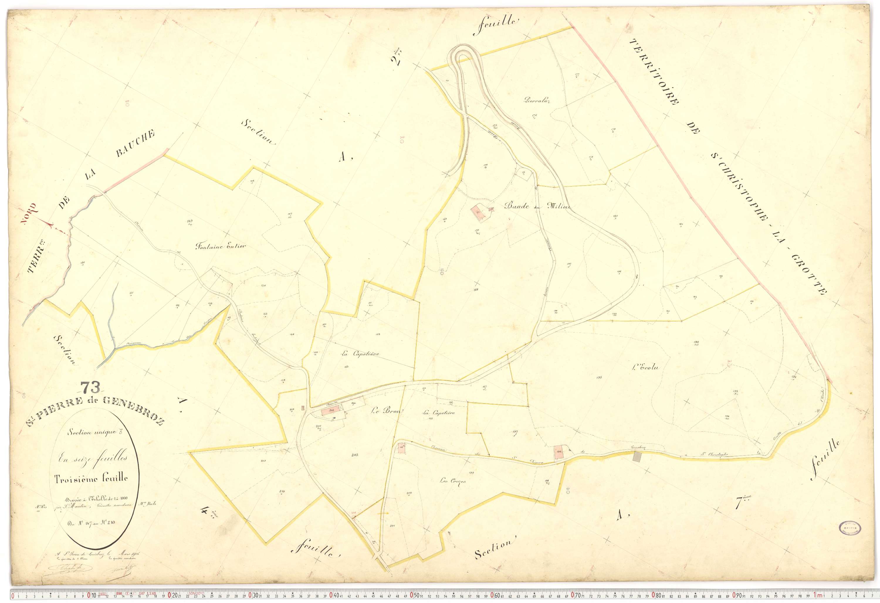 Saint-Pierre-de-Genebroz - Cadastre français (1906).