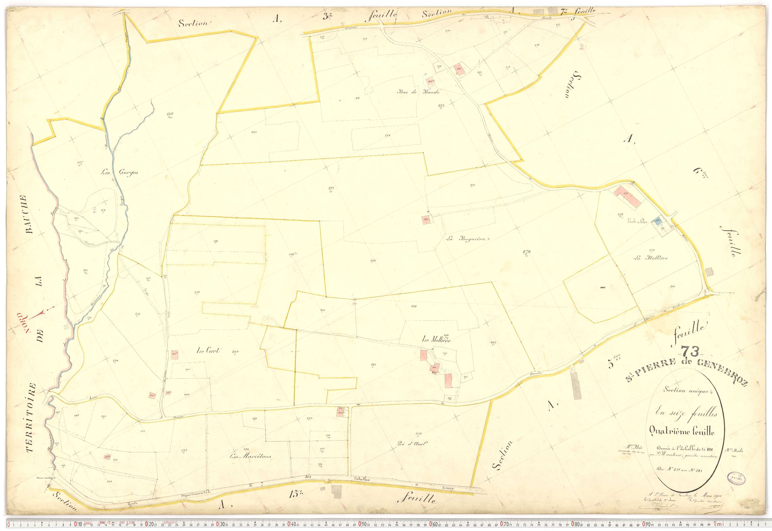 Saint-Pierre-de-Genebroz - Cadastre français (1906).