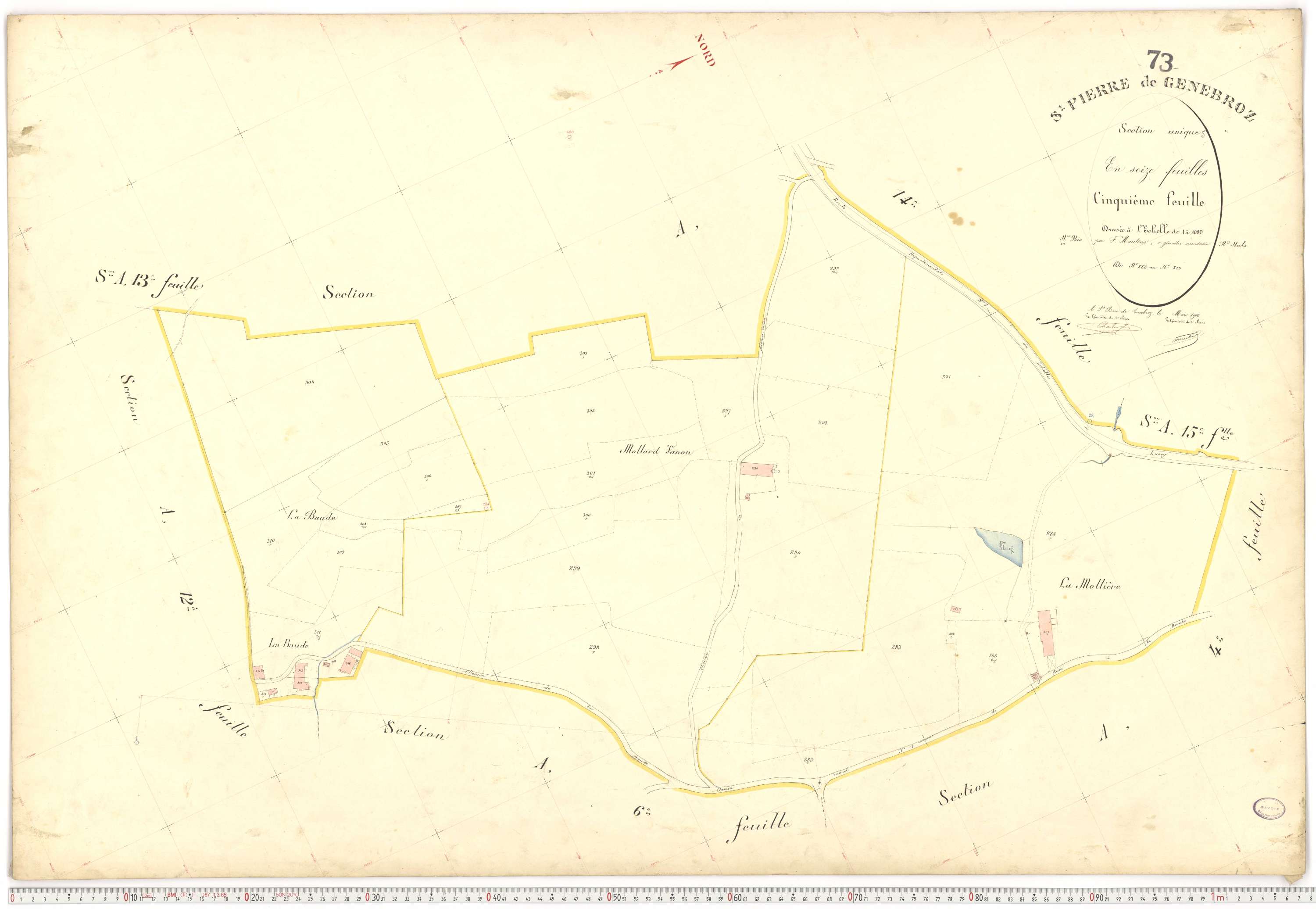 Saint-Pierre-de-Genebroz - Cadastre français (1906).