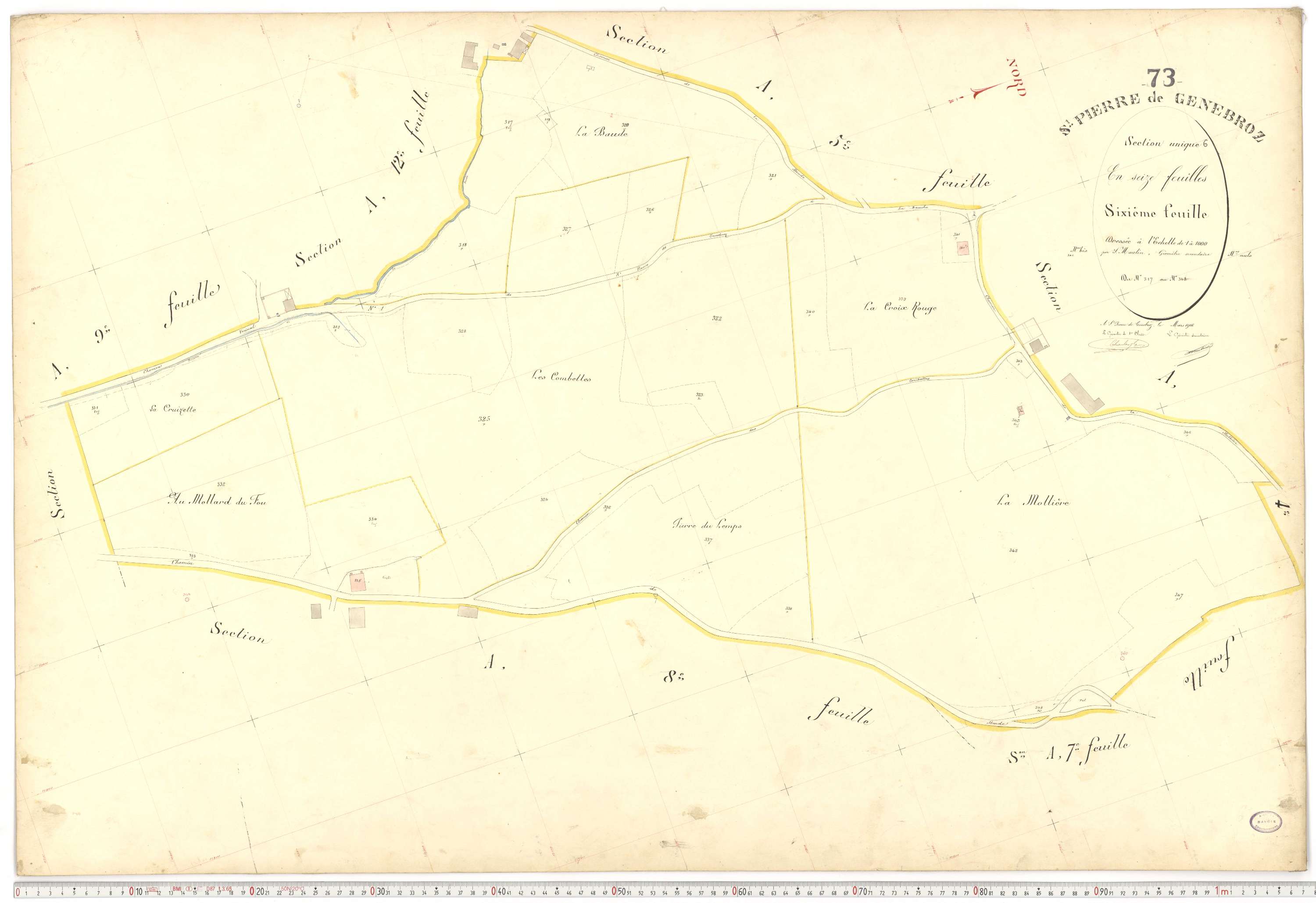 Saint-Pierre-de-Genebroz - Cadastre français (1906).