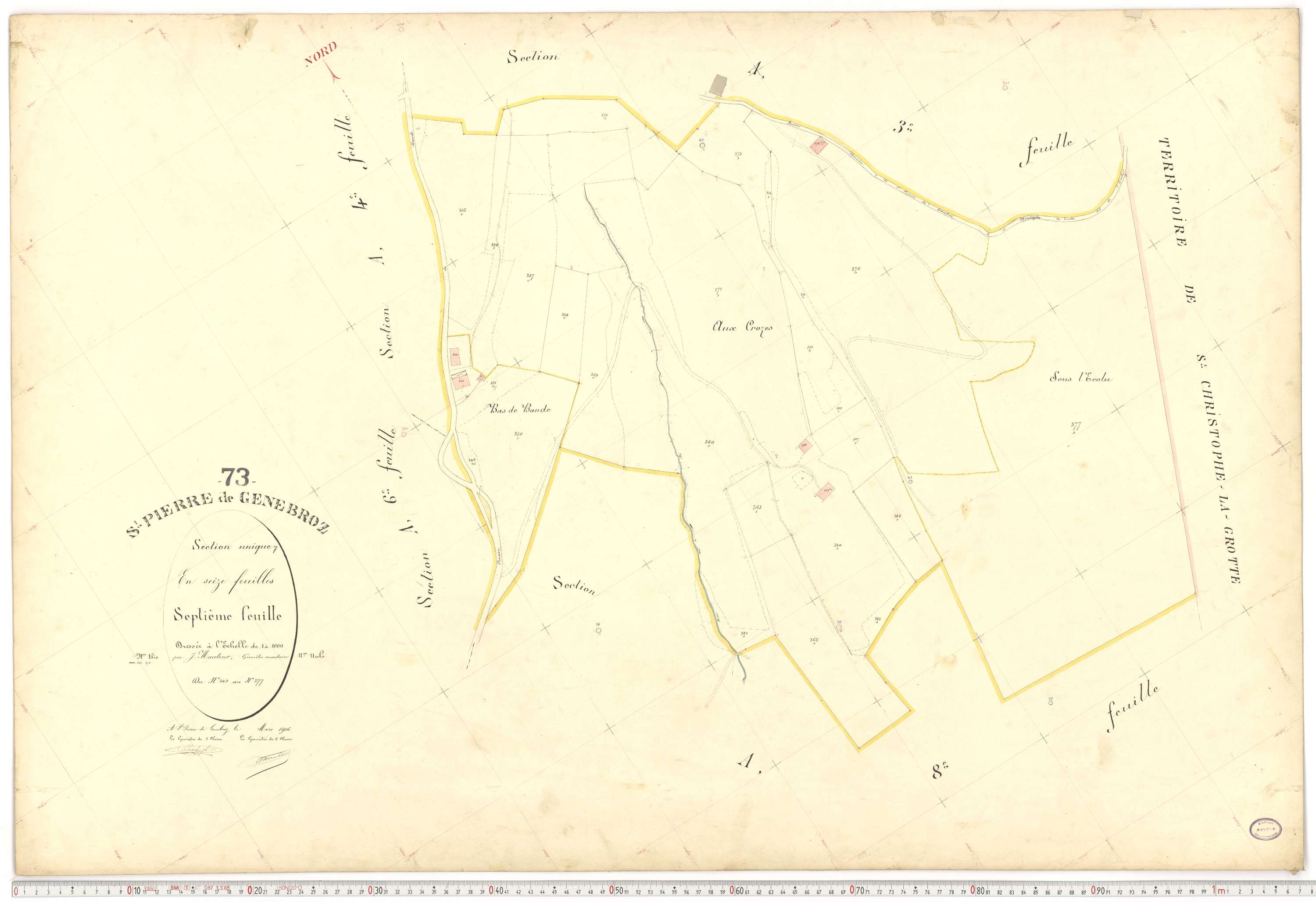 Saint-Pierre-de-Genebroz - Cadastre français (1906).