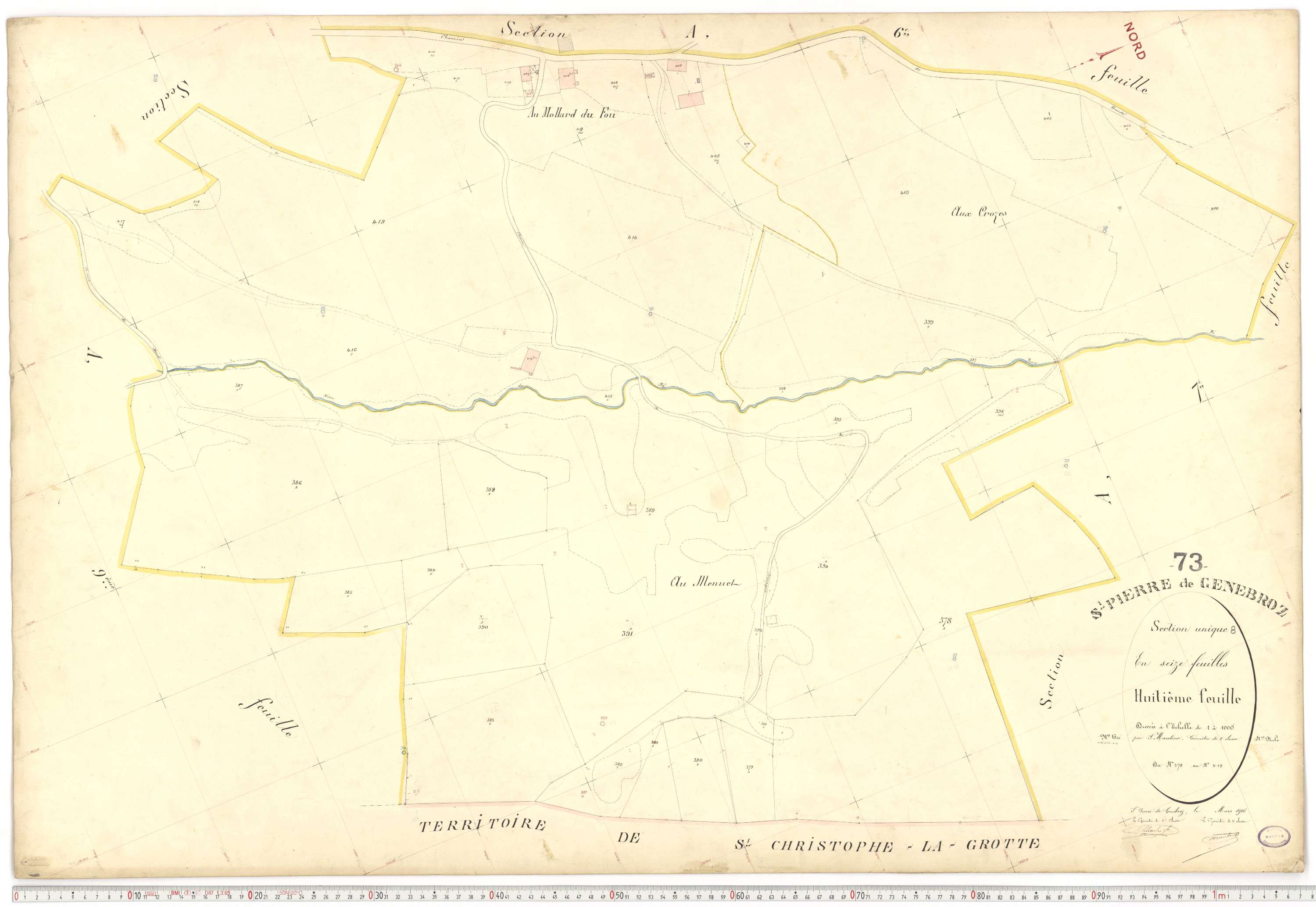 Saint-Pierre-de-Genebroz - Cadastre français (1906).