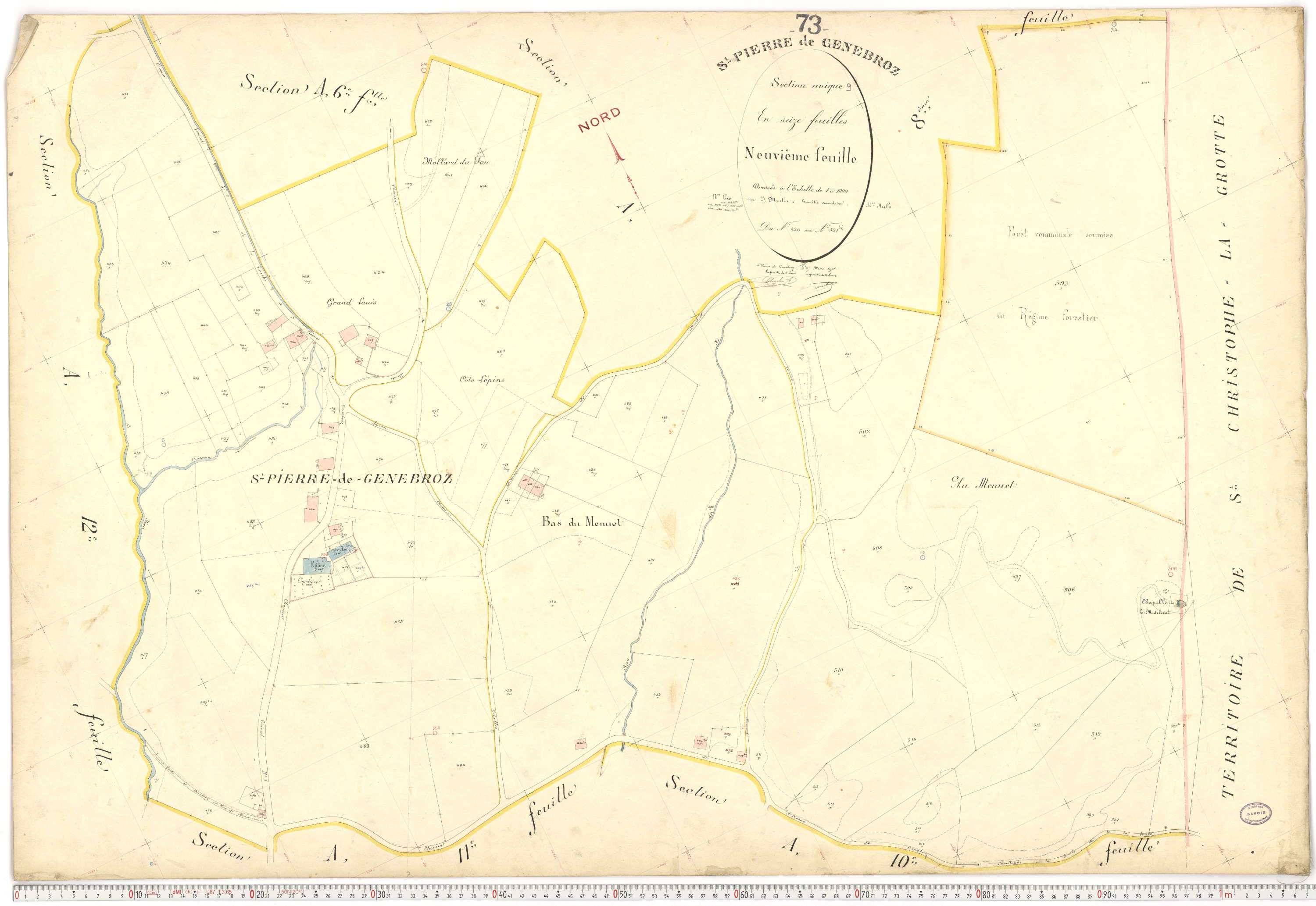 Saint-Pierre-de-Genebroz - Cadastre français (1906).
