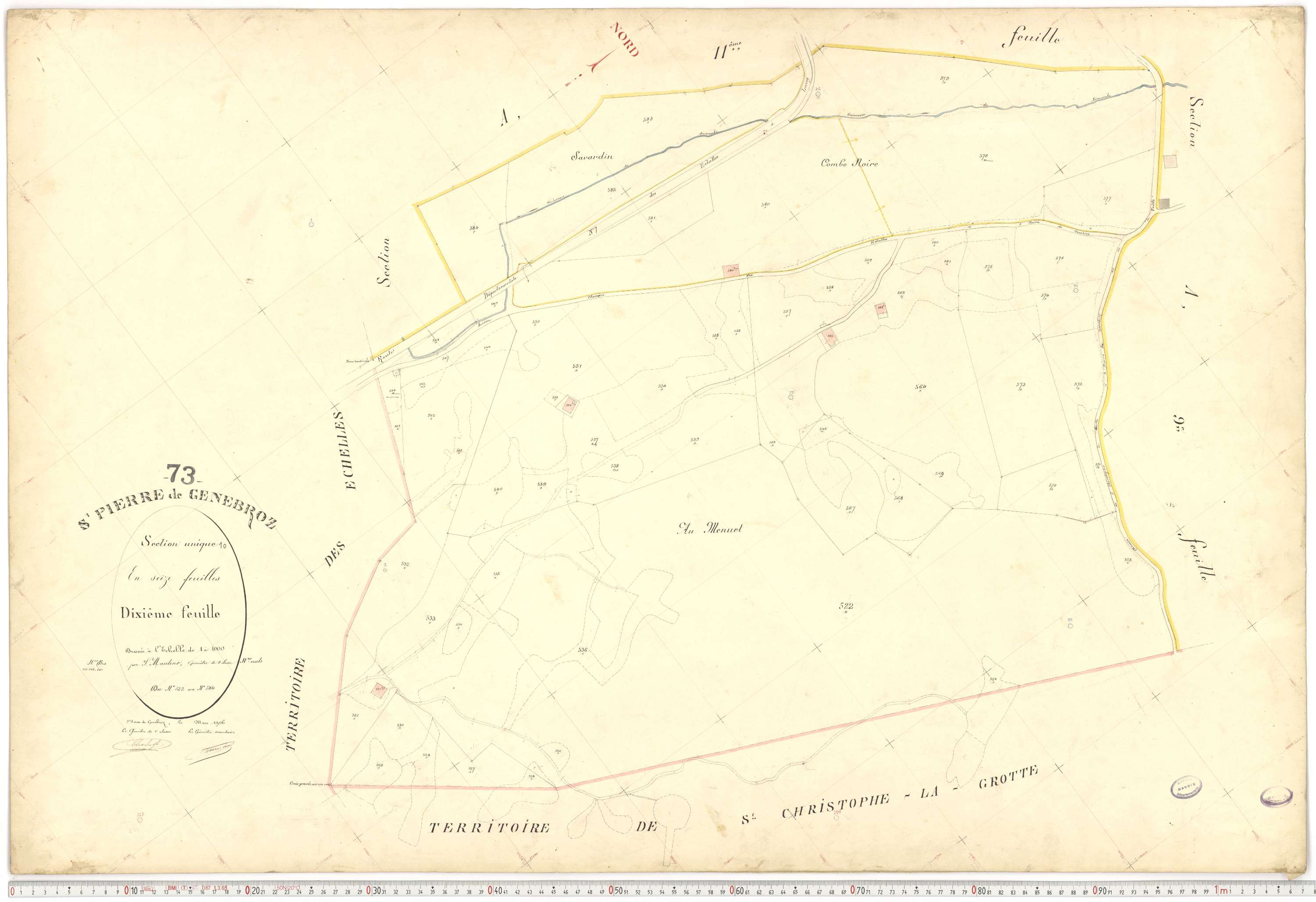 Saint-Pierre-de-Genebroz - Cadastre français (1906).