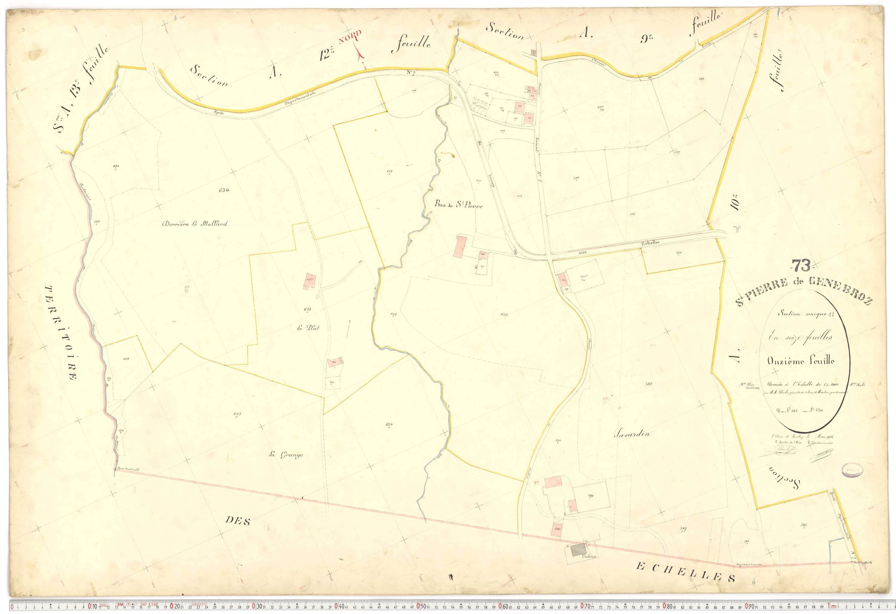 Saint-Pierre-de-Genebroz - Cadastre français (1906).