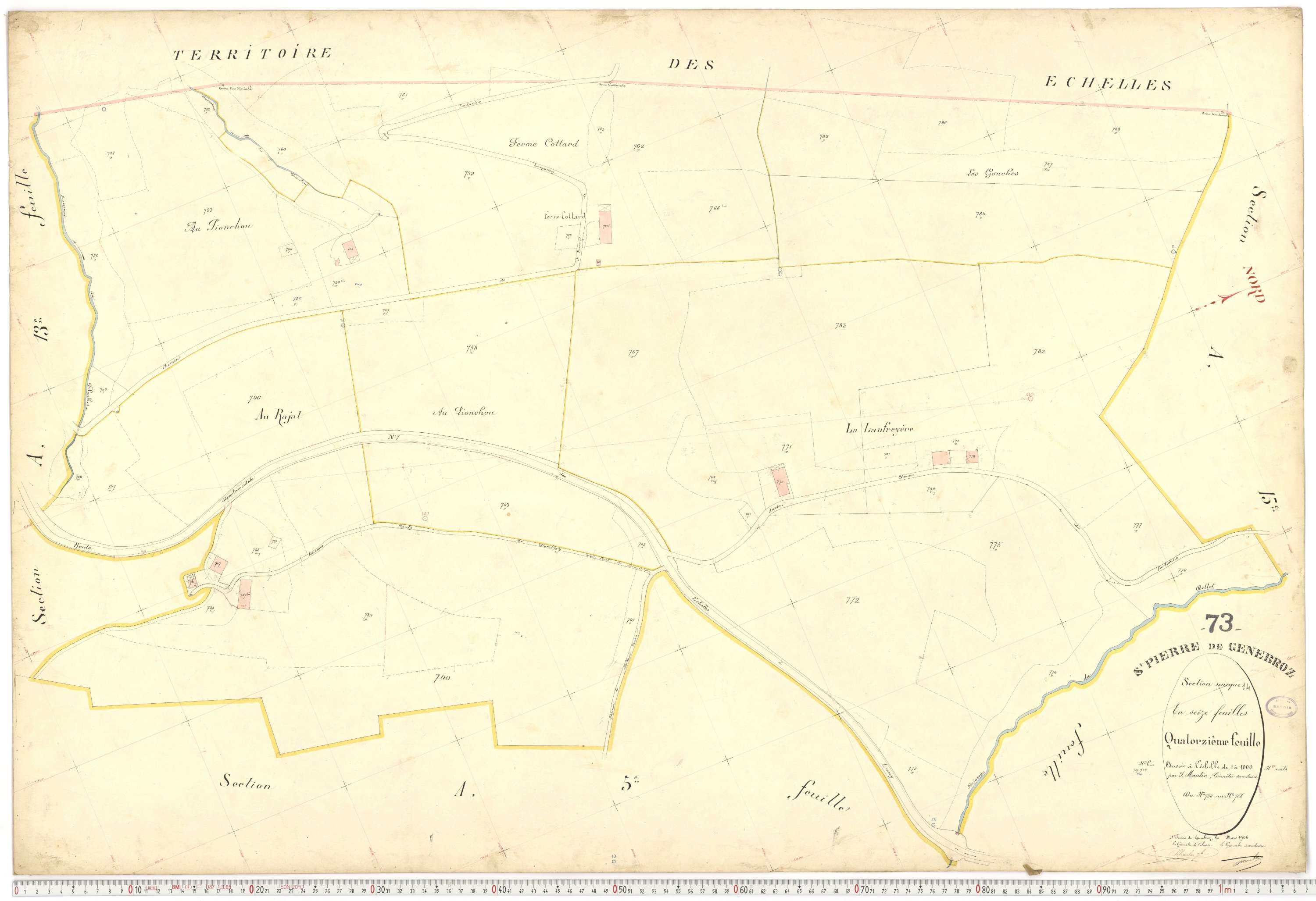 Saint-Pierre-de-Genebroz - Cadastre français (1906).