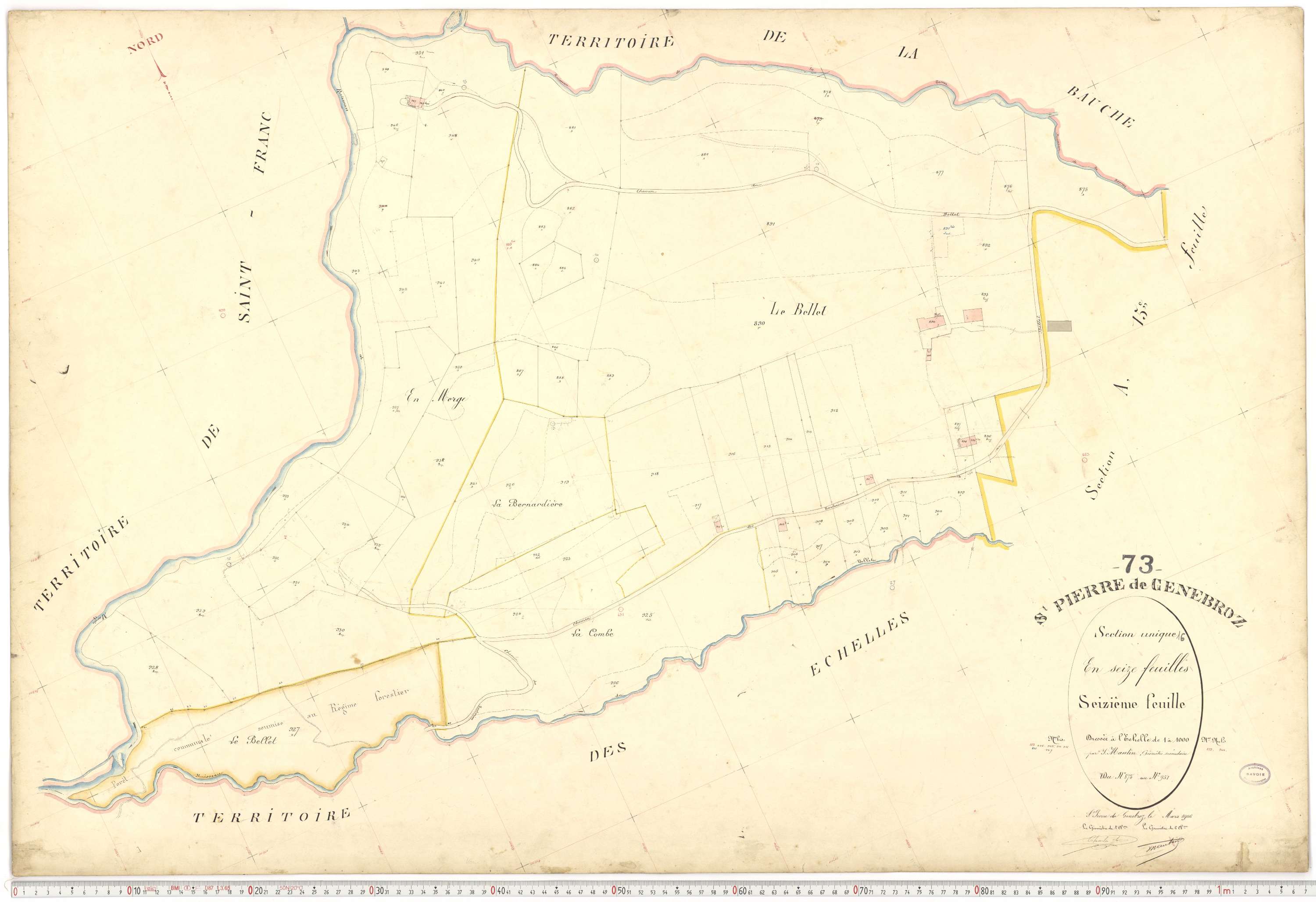 Saint-Pierre-de-Genebroz - Cadastre français (1906).