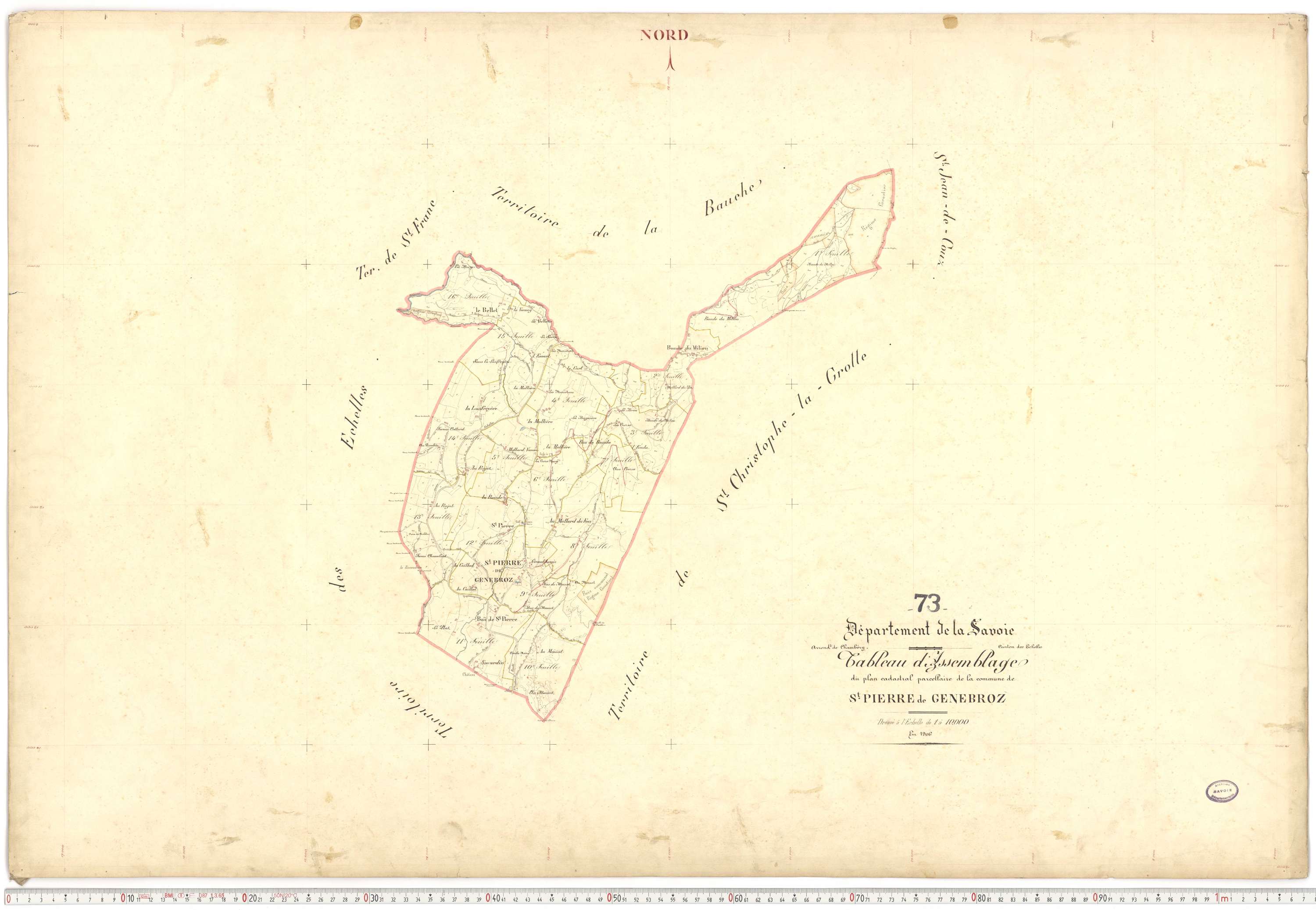 Saint-Pierre-de-Genebroz - Cadastre français (1906).