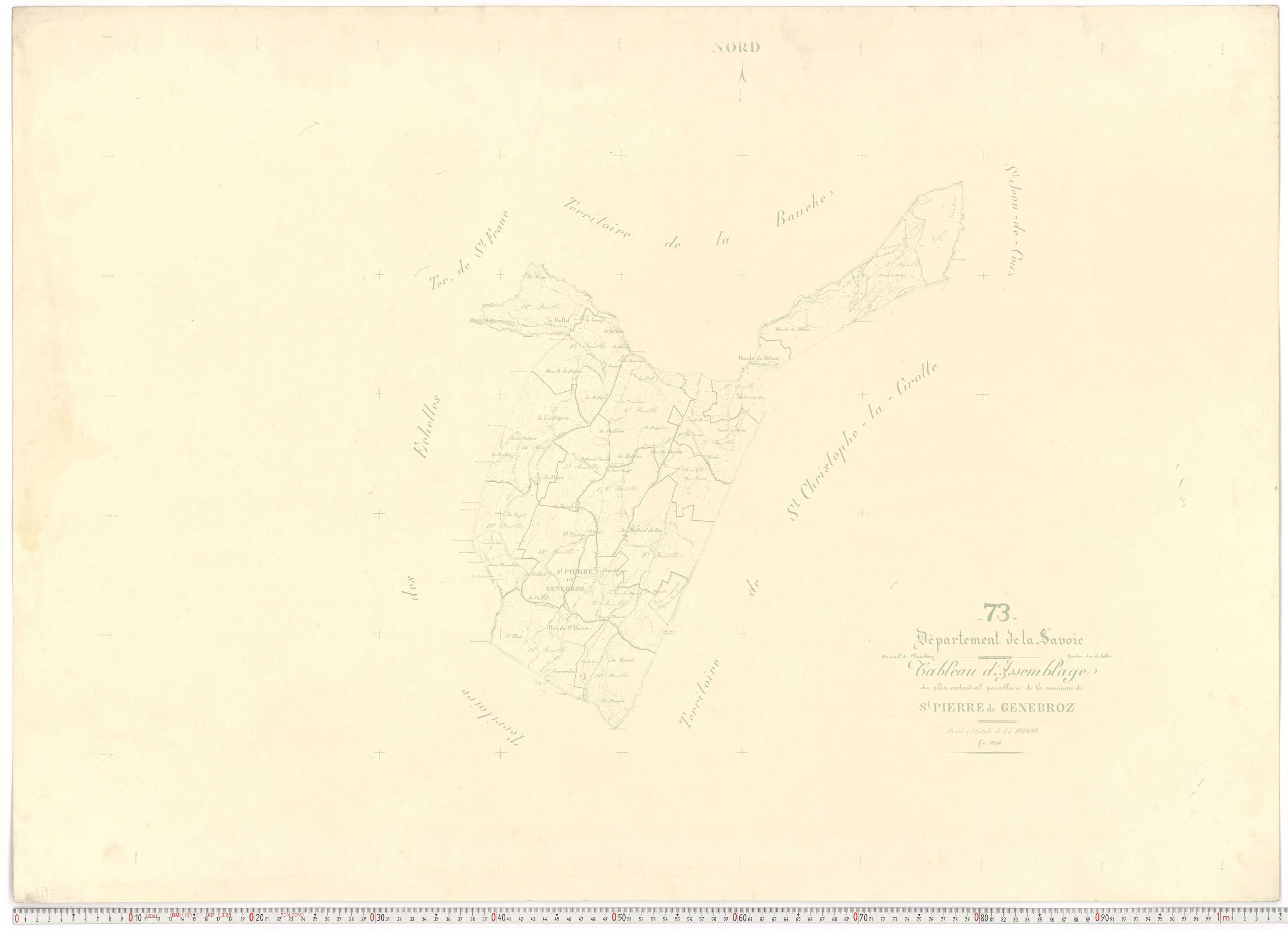 Saint-Pierre-de-Genebroz - Cadastre rénové, version de travail (1963).