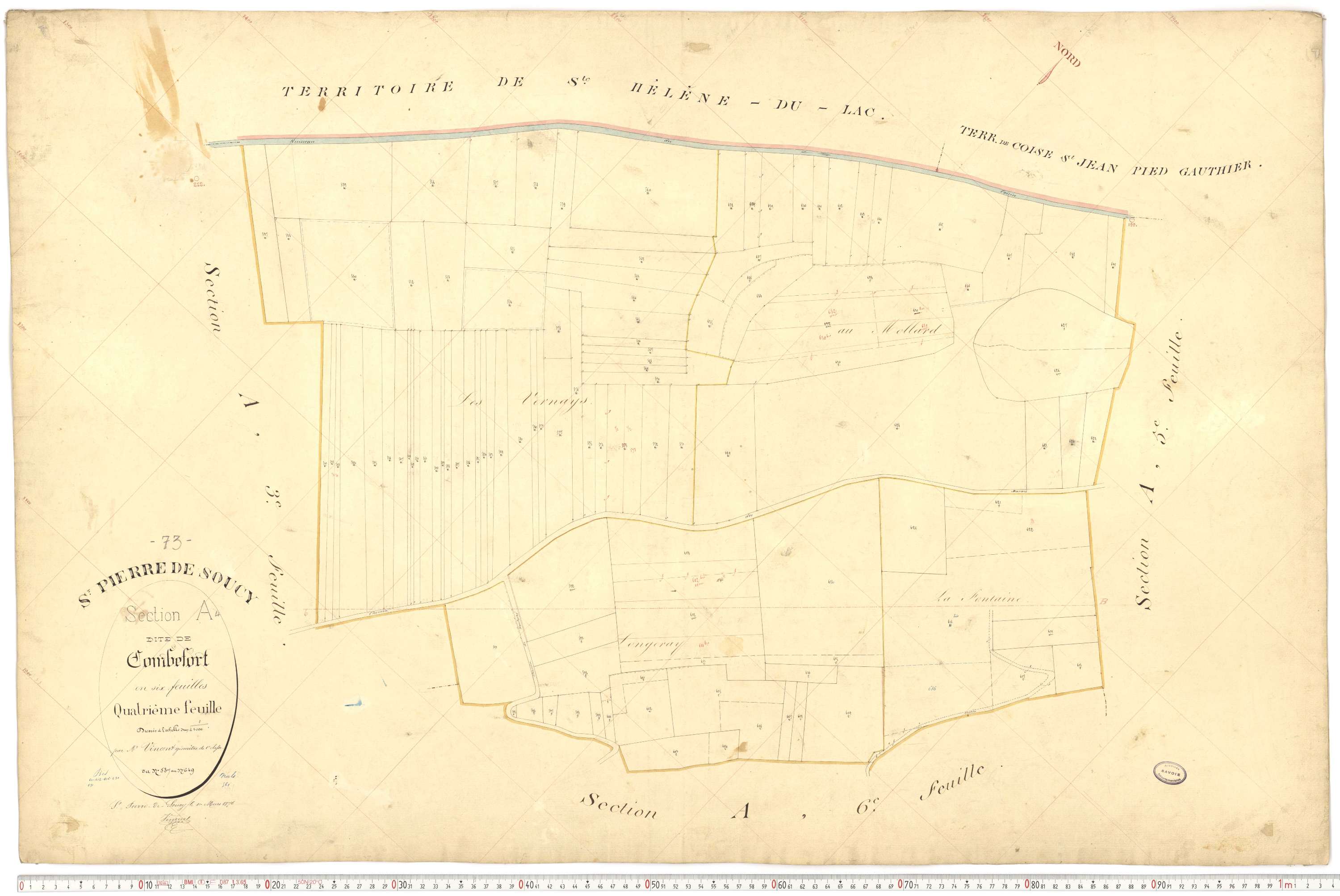 Saint-Pierre-de-Soucy - Cadastre français (1876).
