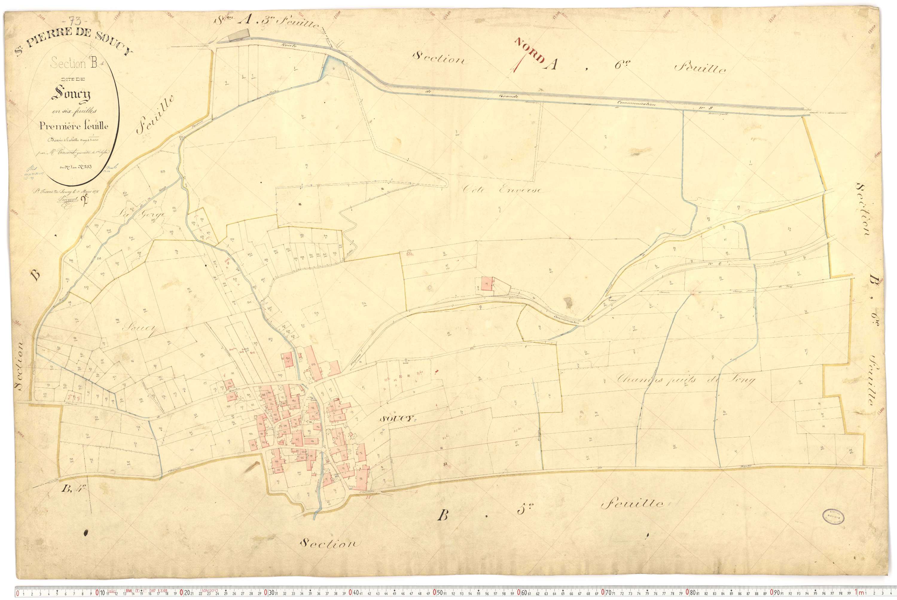 Saint-Pierre-de-Soucy - Cadastre français (1876).
