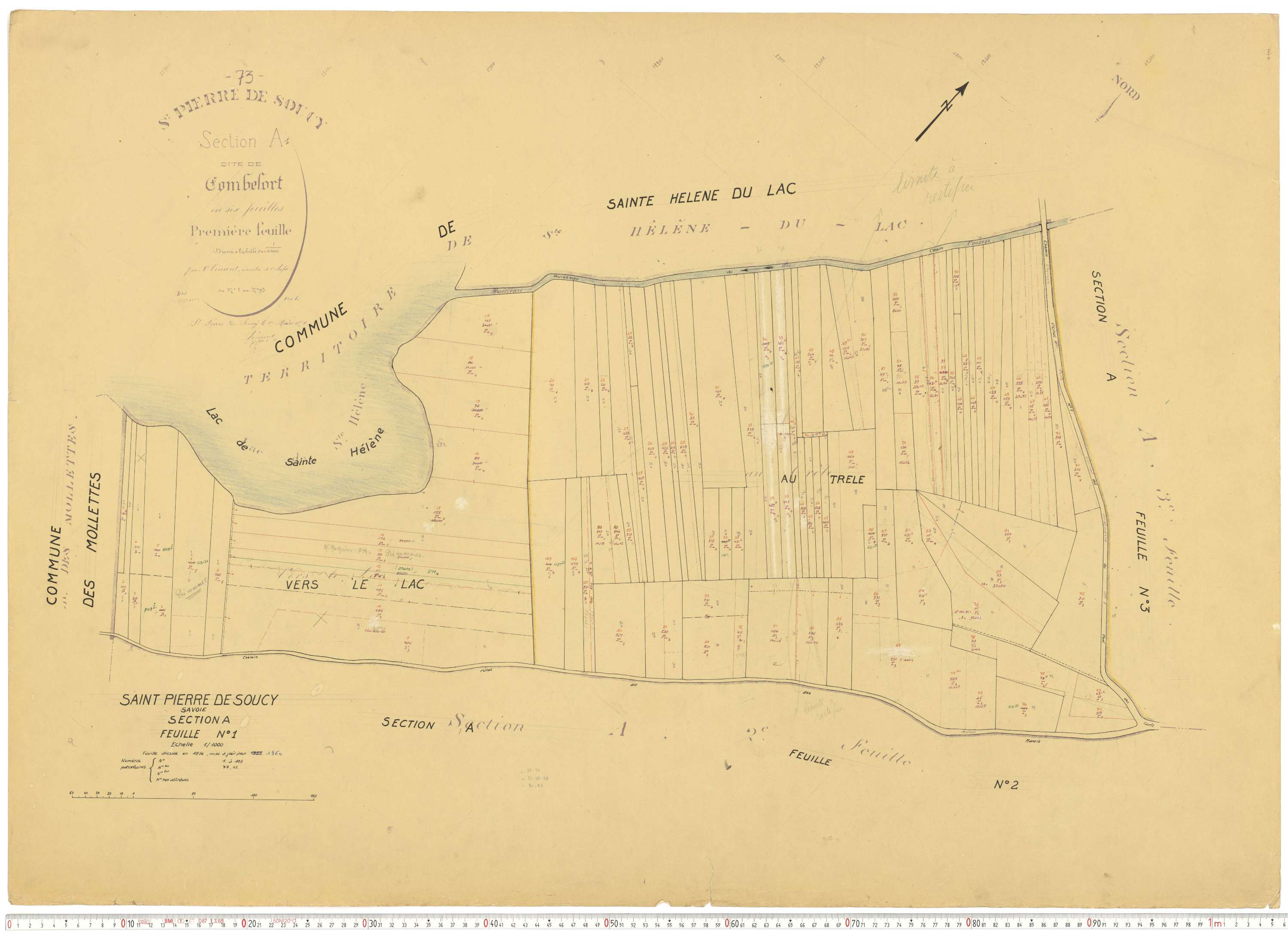 Saint-Pierre-de-Soucy - Cadastre rénové, version de travail (1960).