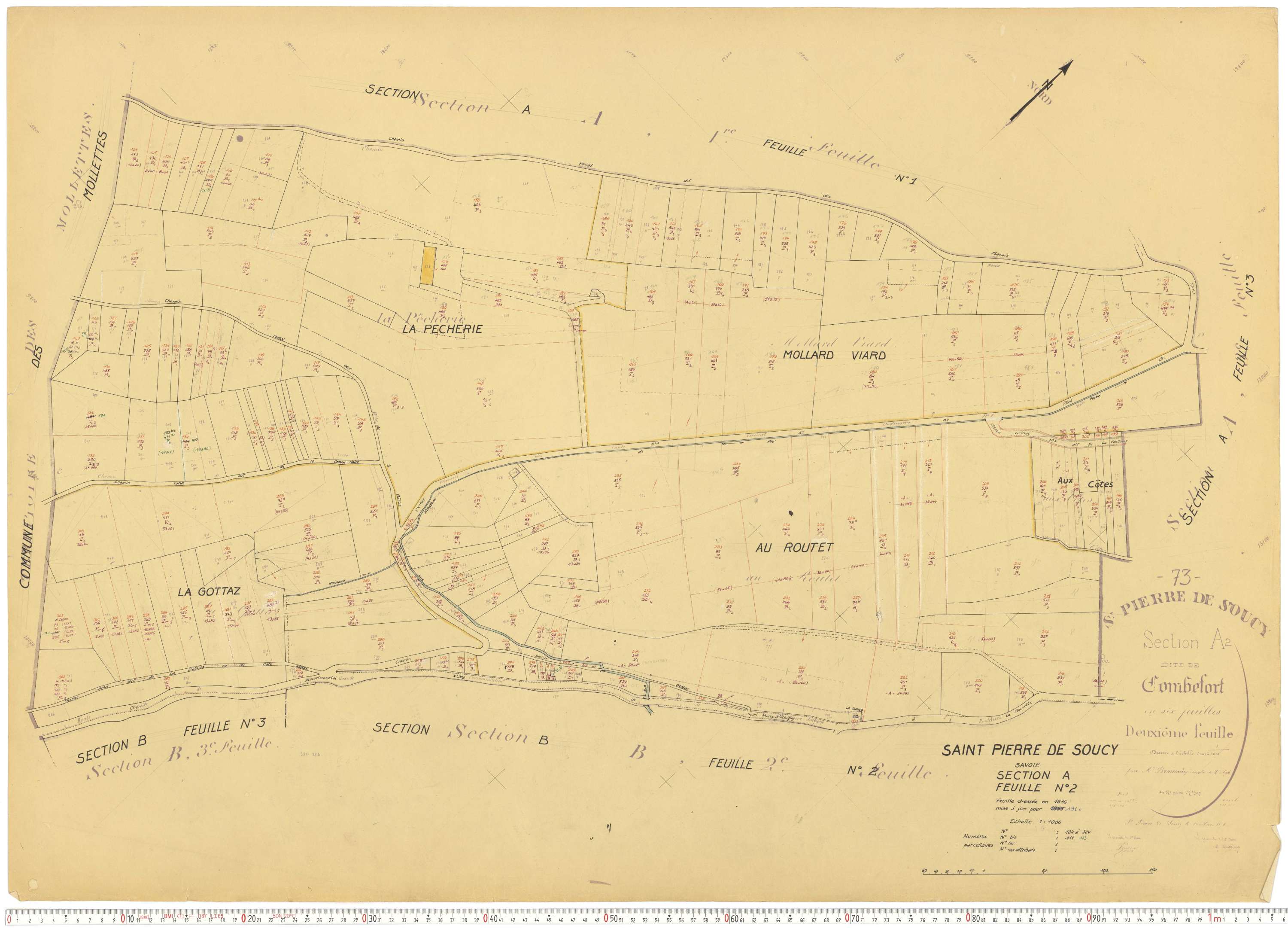 Saint-Pierre-de-Soucy - Cadastre rénové, version de travail (1960).