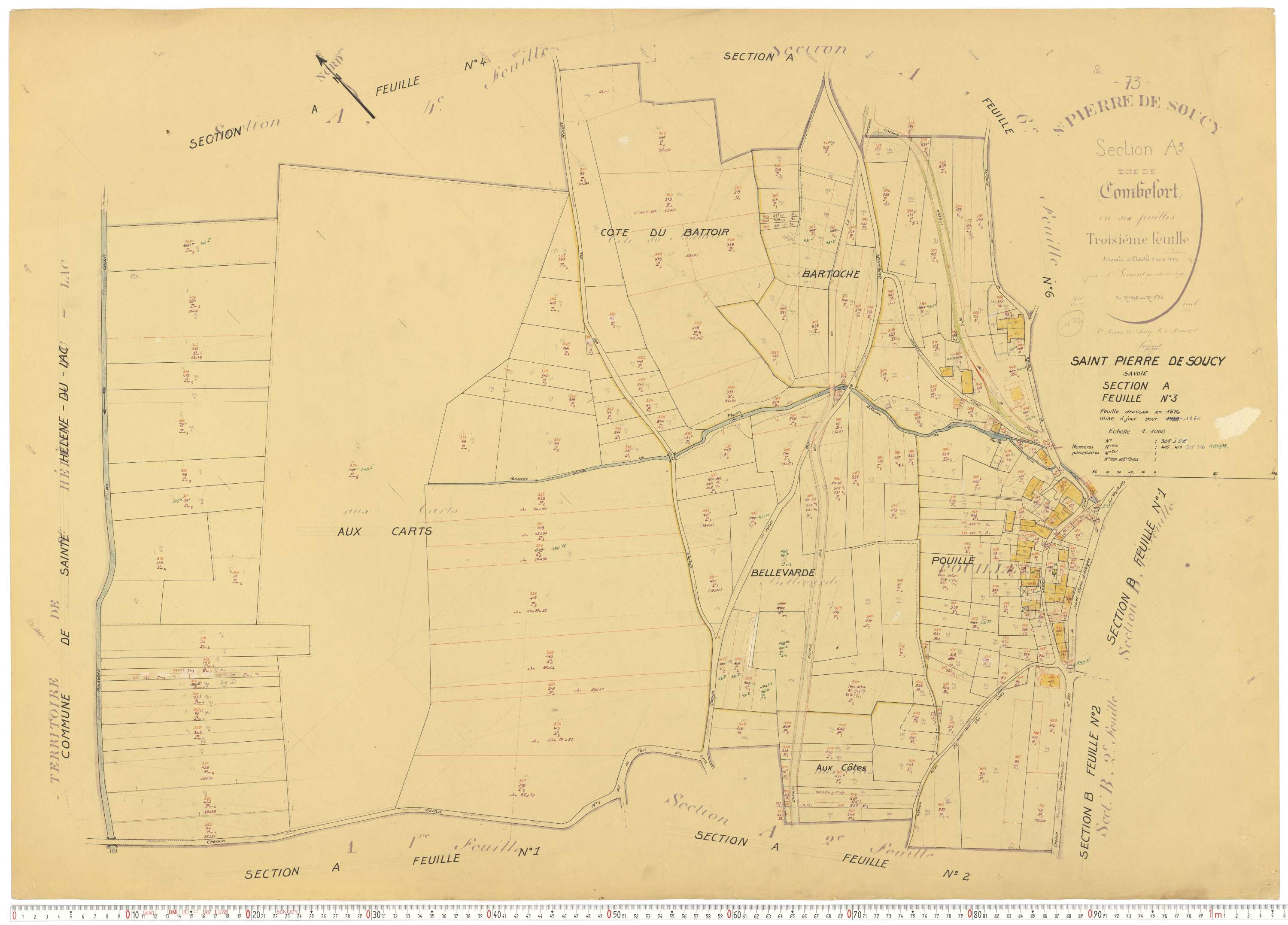 Saint-Pierre-de-Soucy - Cadastre rénové, version de travail (1960).