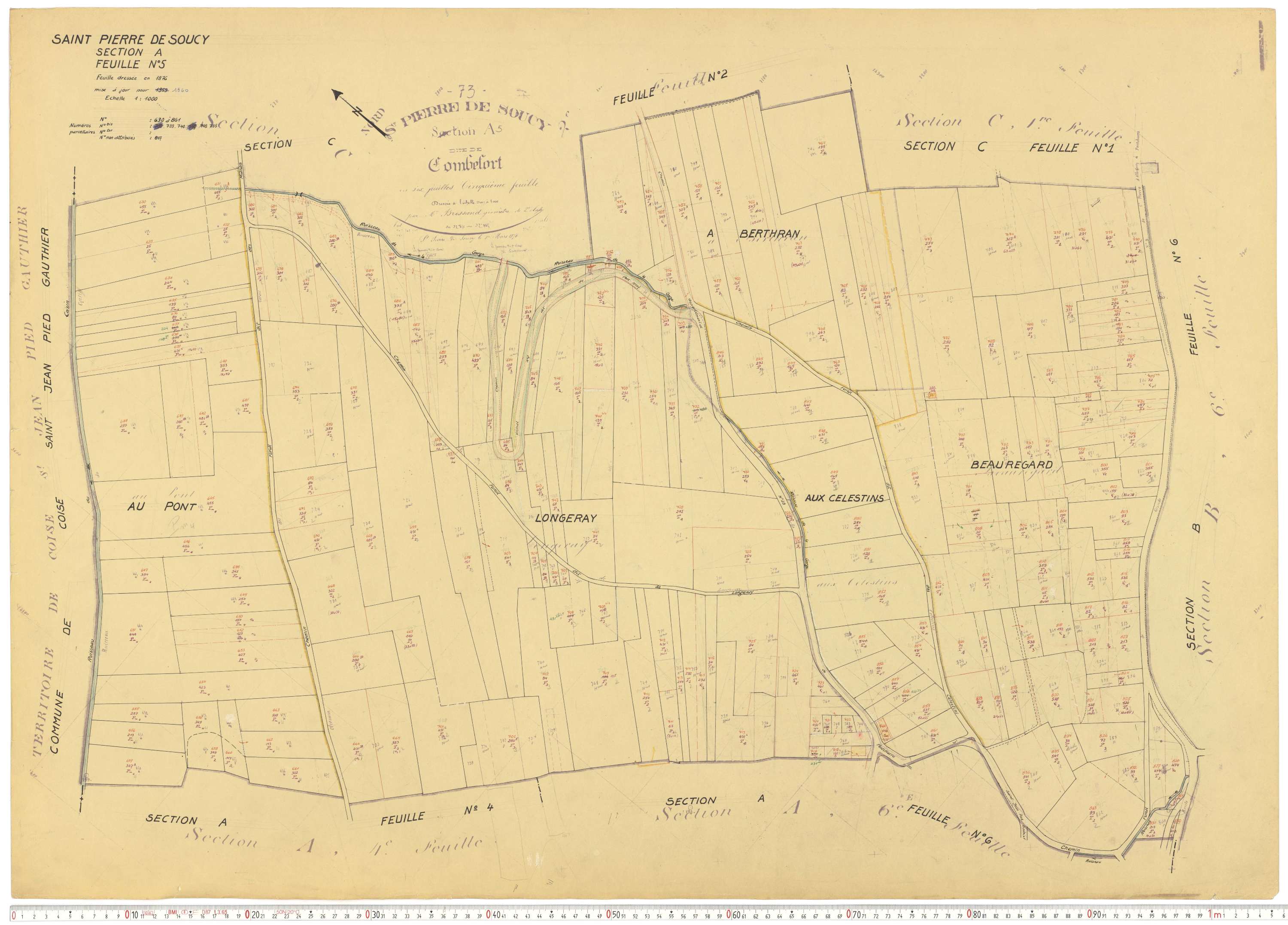 Saint-Pierre-de-Soucy - Cadastre rénové, version de travail (1960).