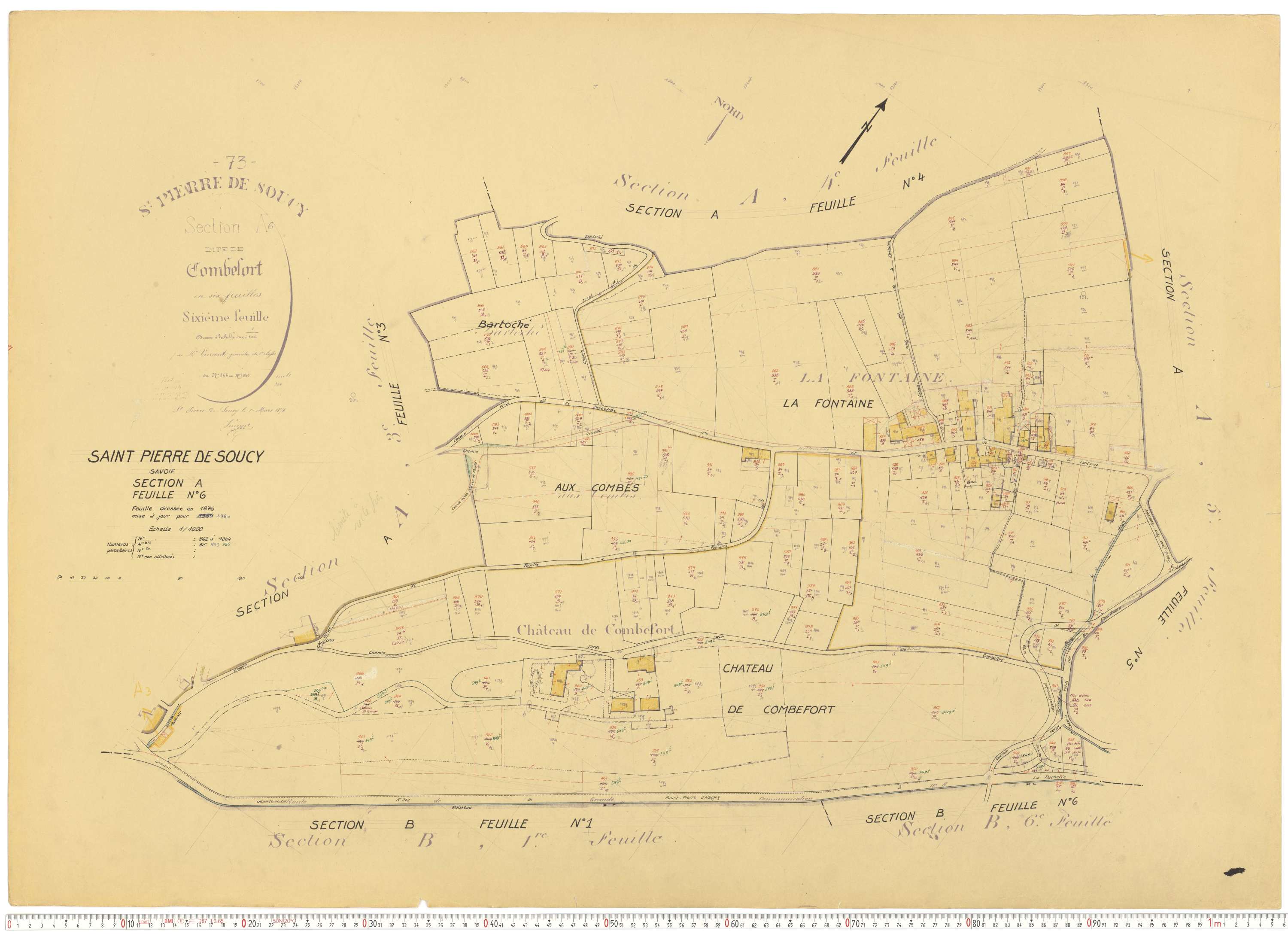 Saint-Pierre-de-Soucy - Cadastre rénové, version de travail (1960).
