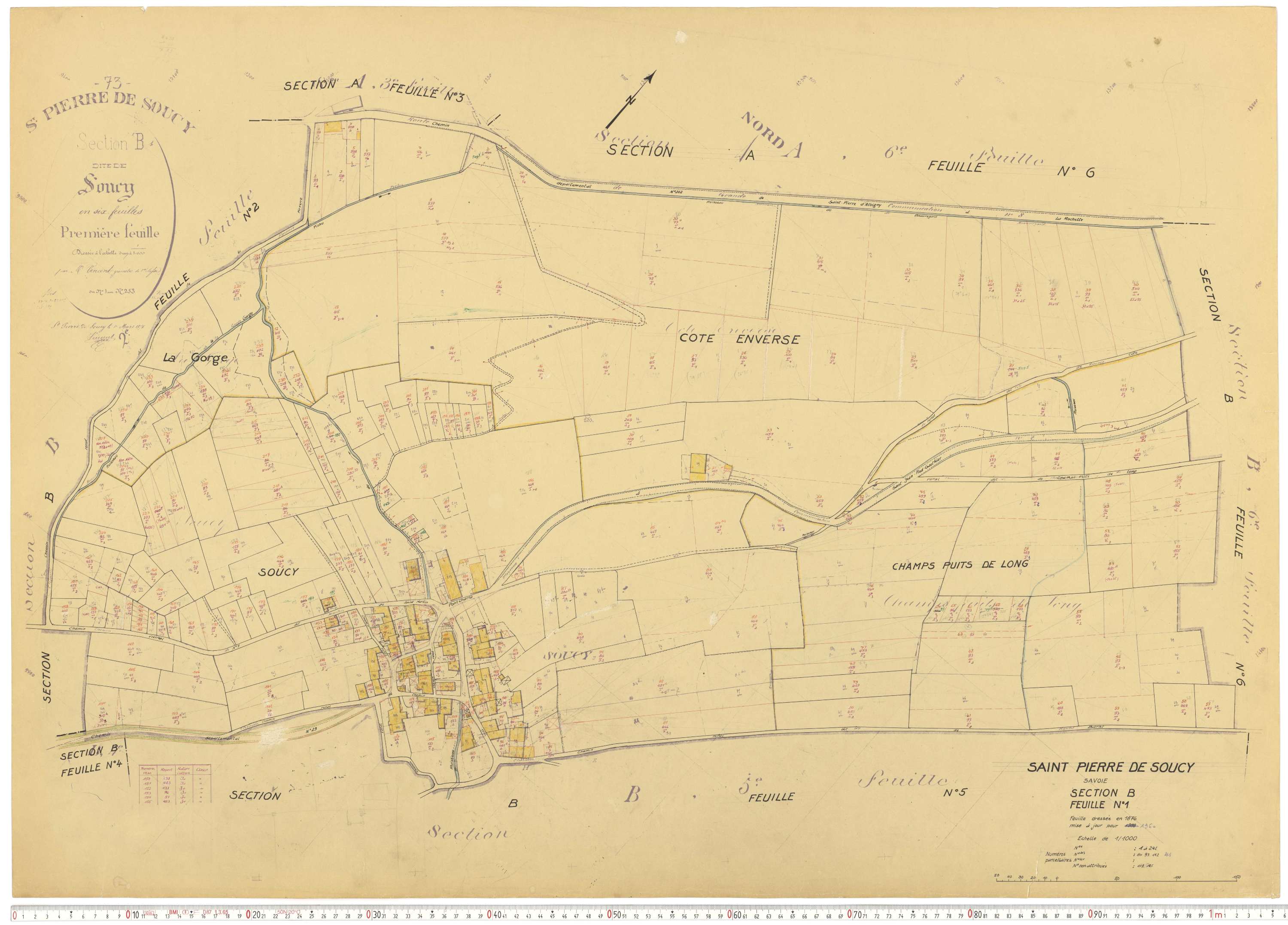 Saint-Pierre-de-Soucy - Cadastre rénové, version de travail (1960).