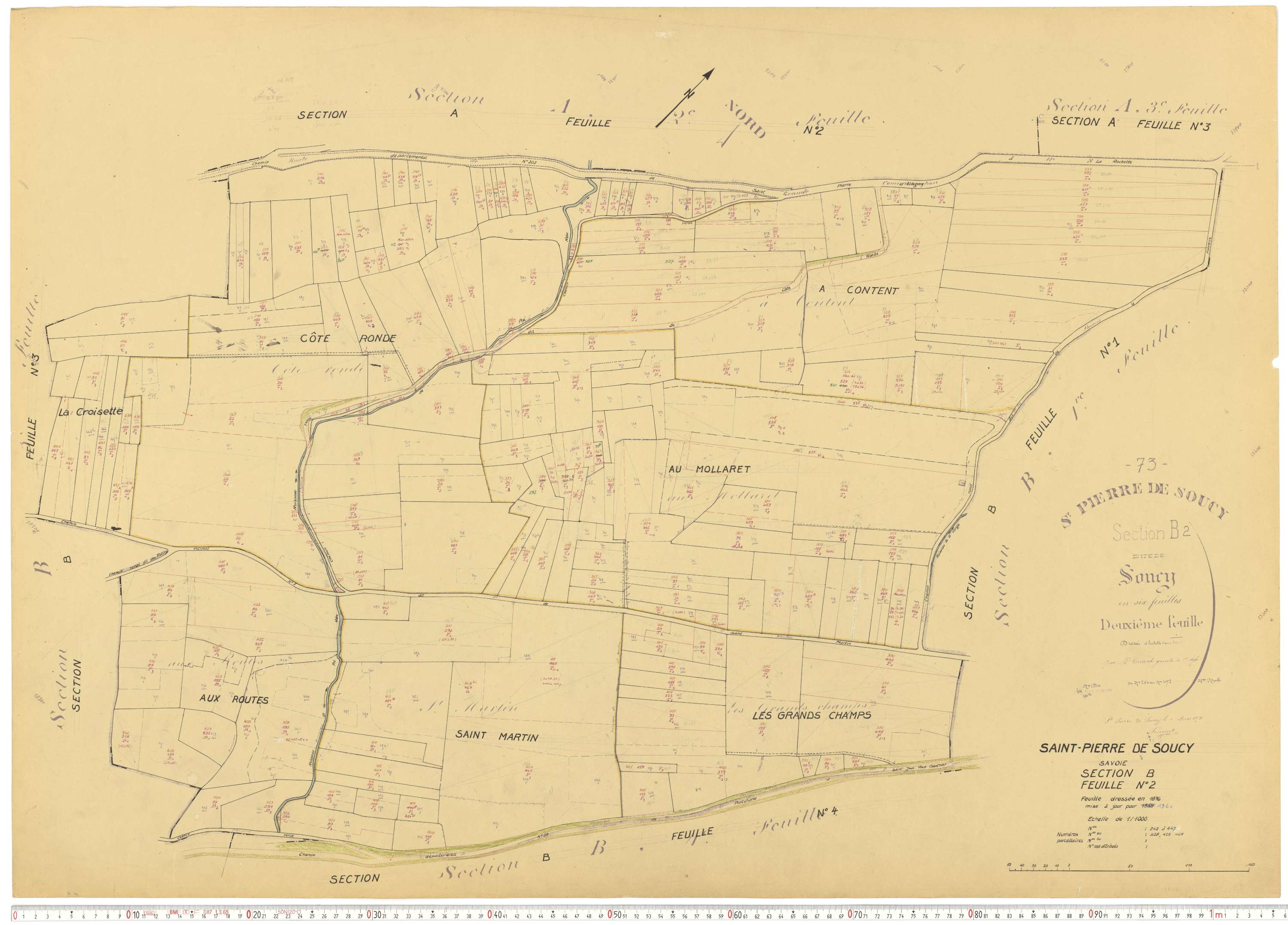Saint-Pierre-de-Soucy - Cadastre rénové, version de travail (1960).