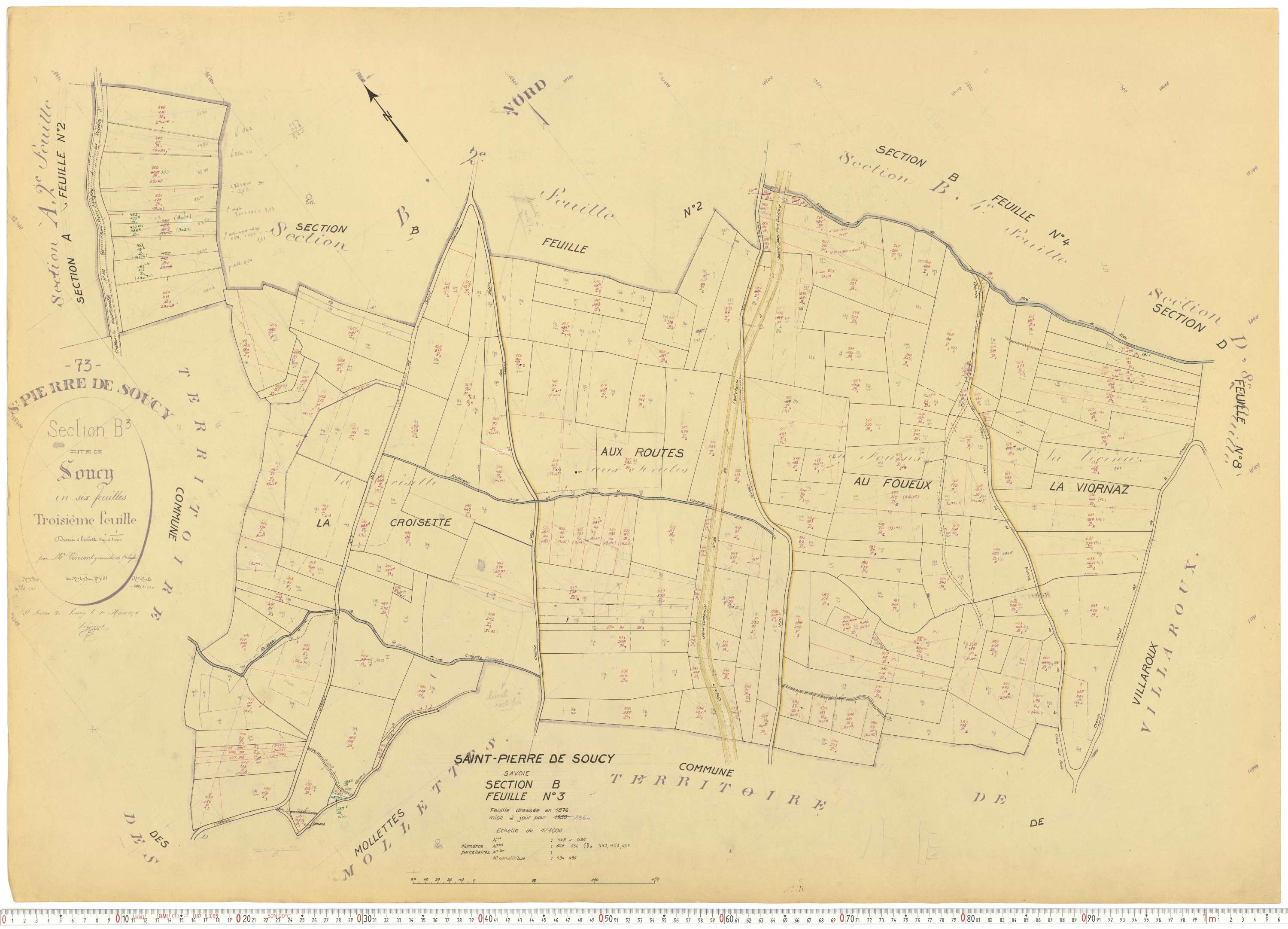 Saint-Pierre-de-Soucy - Cadastre rénové, version de travail (1960).