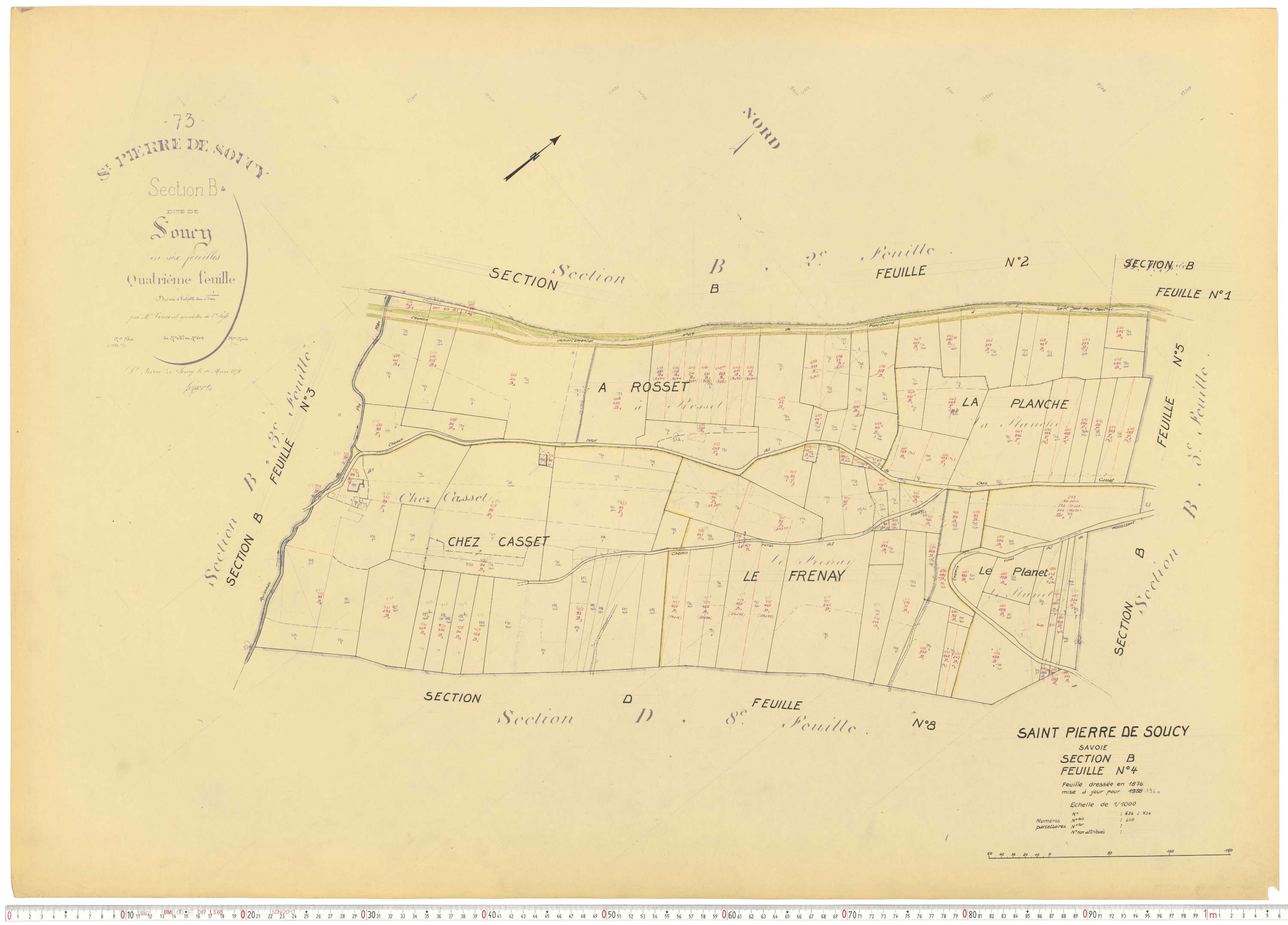 Saint-Pierre-de-Soucy - Cadastre rénové, version de travail (1960).