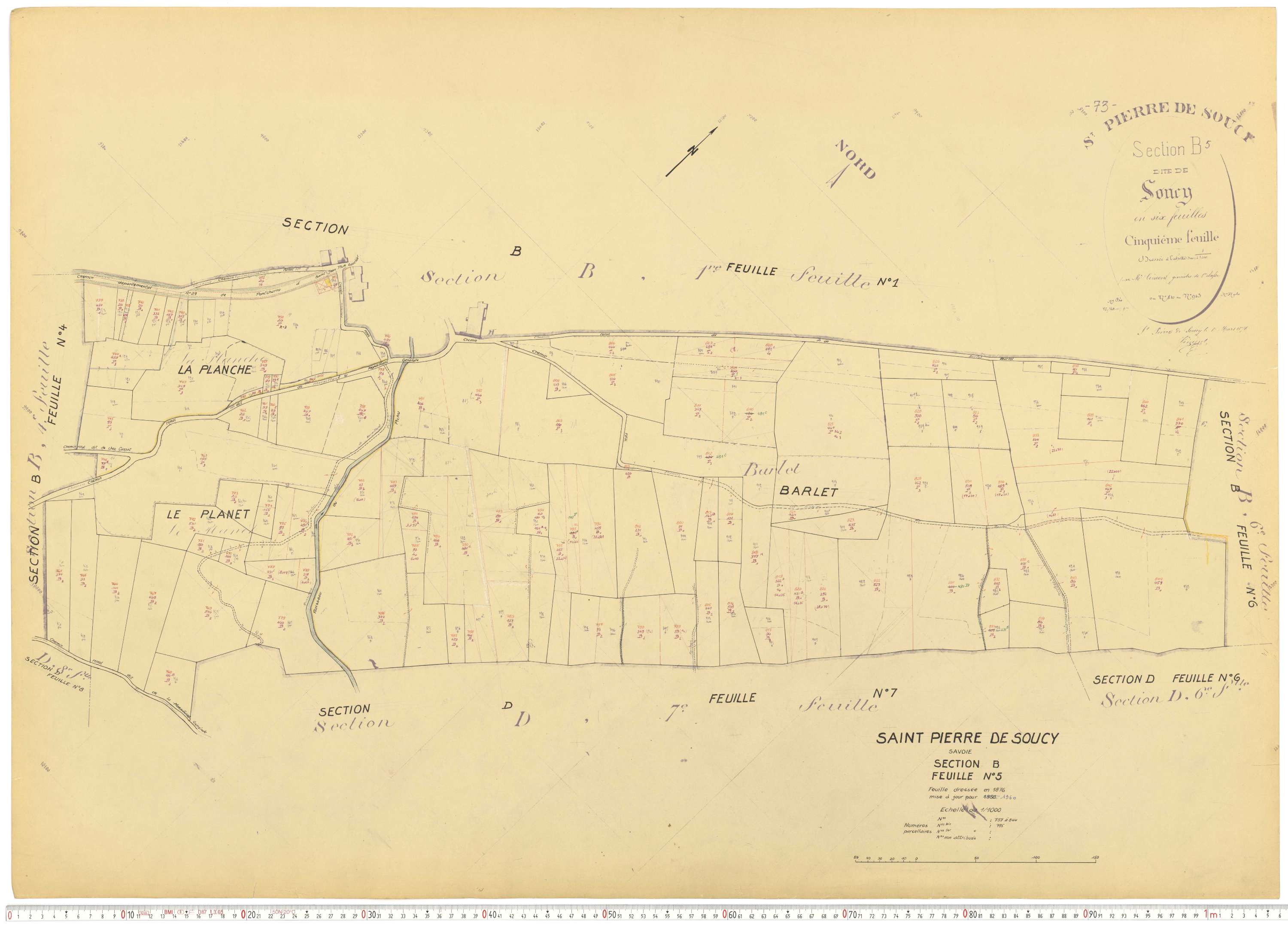 Saint-Pierre-de-Soucy - Cadastre rénové, version de travail (1960).