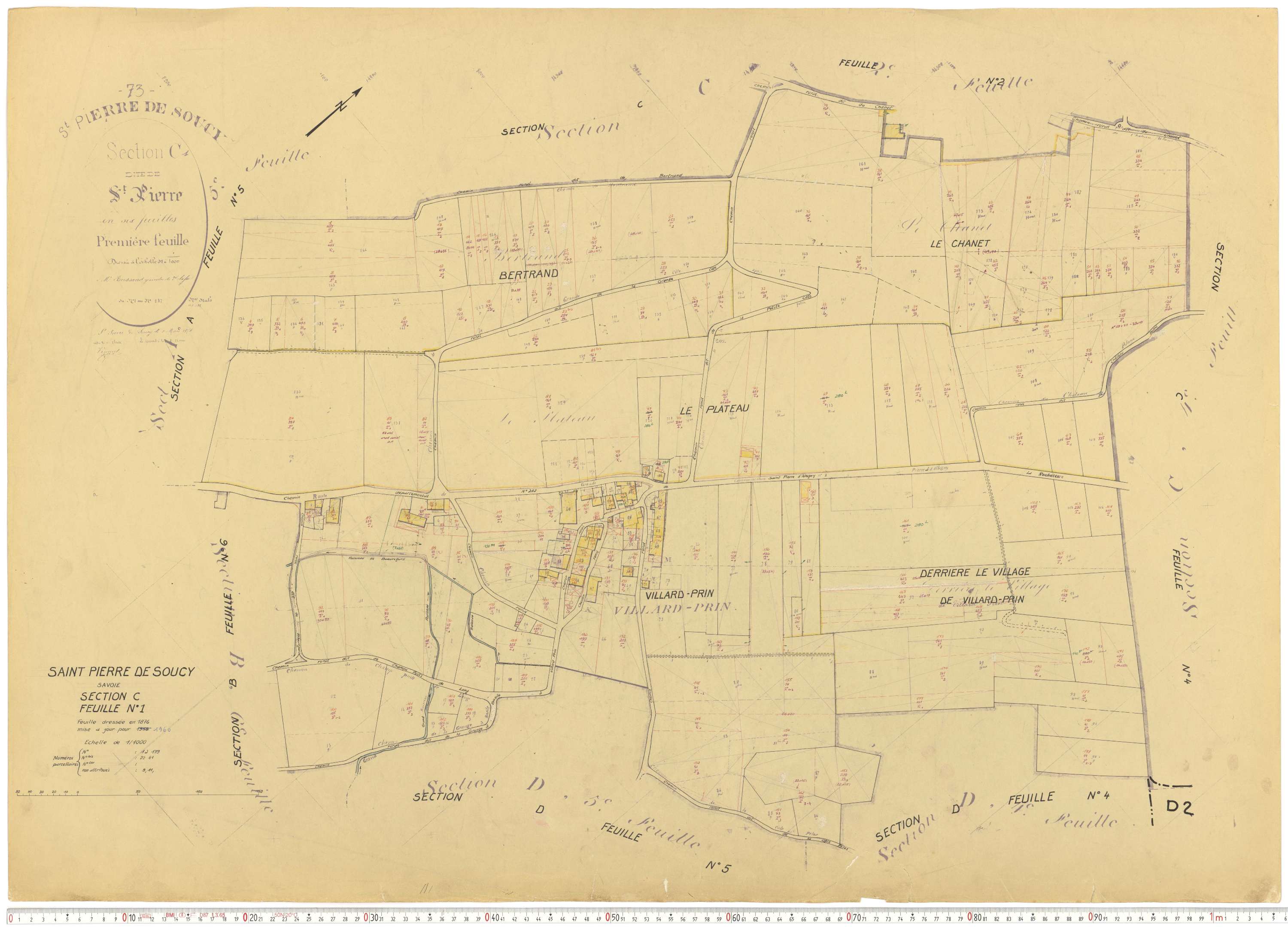 Saint-Pierre-de-Soucy - Cadastre rénové, version de travail (1960).