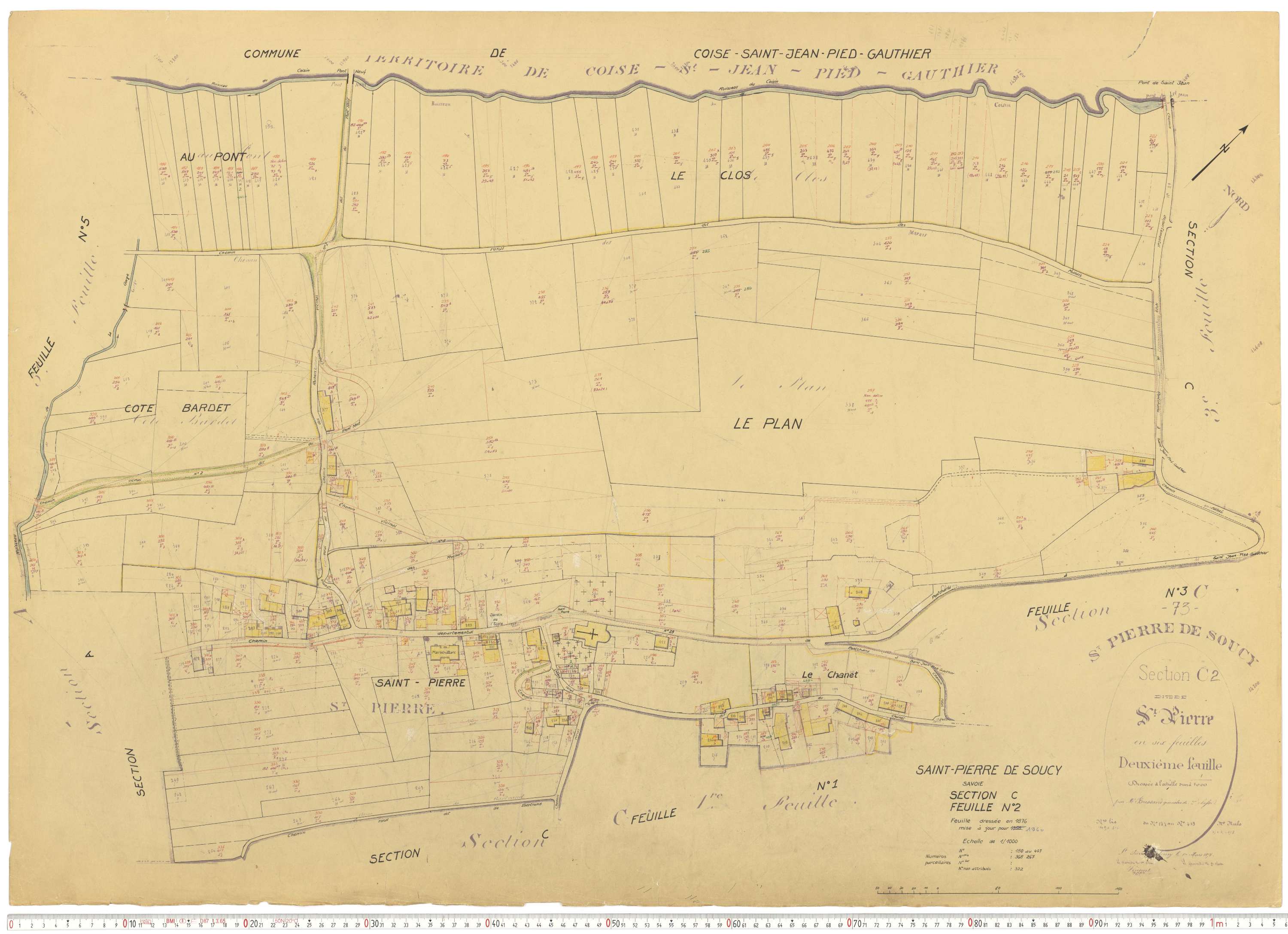 Saint-Pierre-de-Soucy - Cadastre rénové, version de travail (1960).