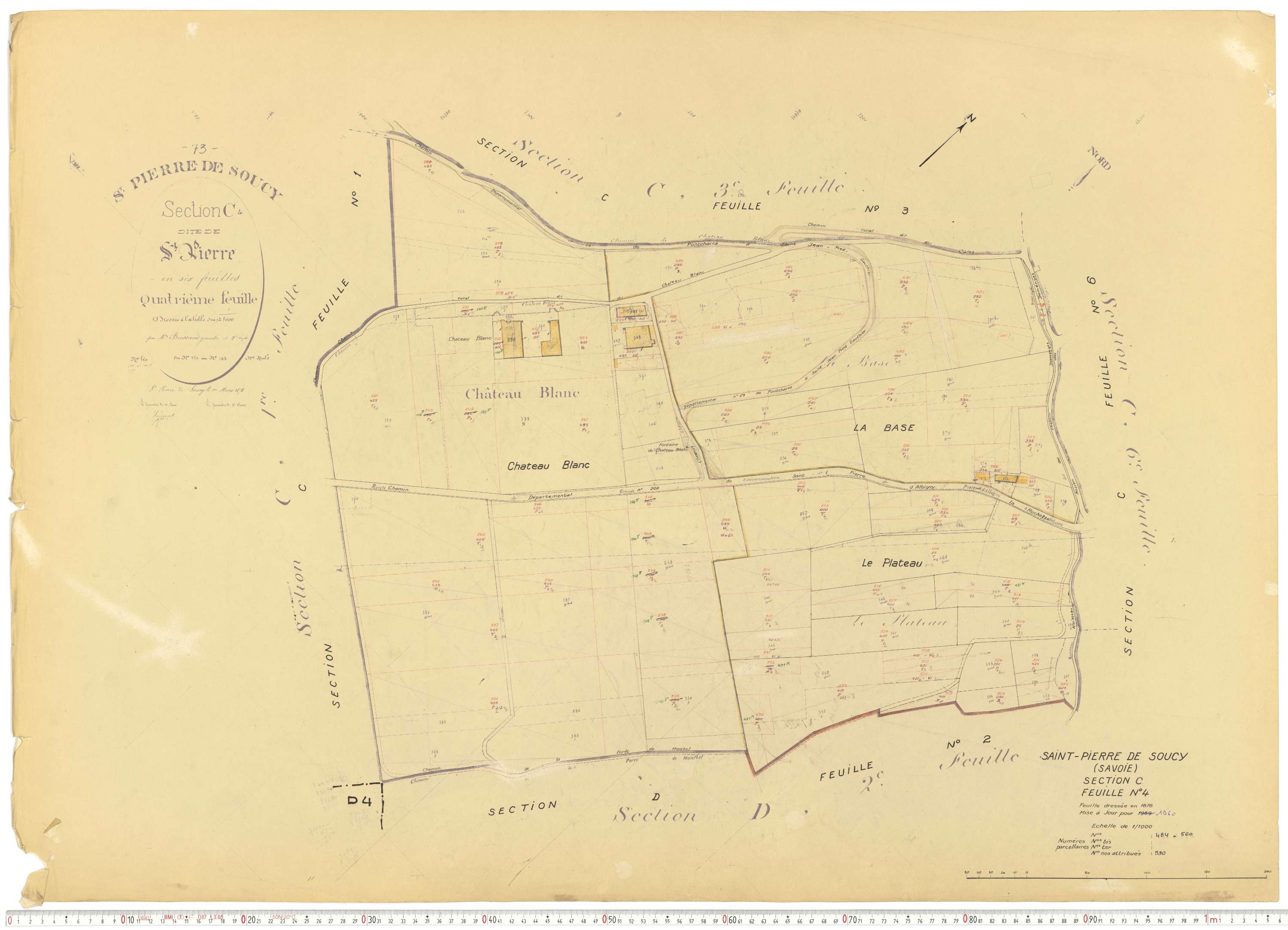 Saint-Pierre-de-Soucy - Cadastre rénové, version de travail (1960).