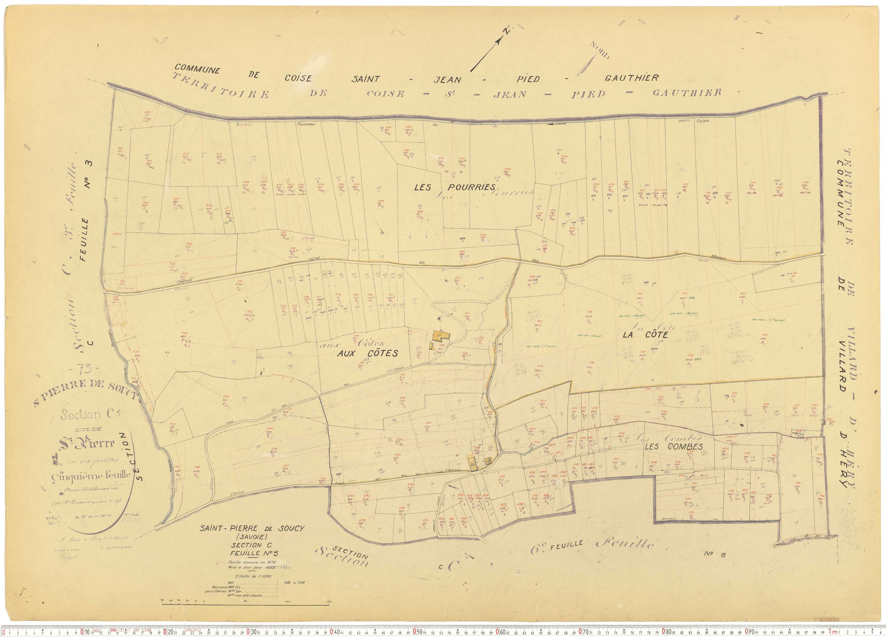Saint-Pierre-de-Soucy - Cadastre rénové, version de travail (1960).