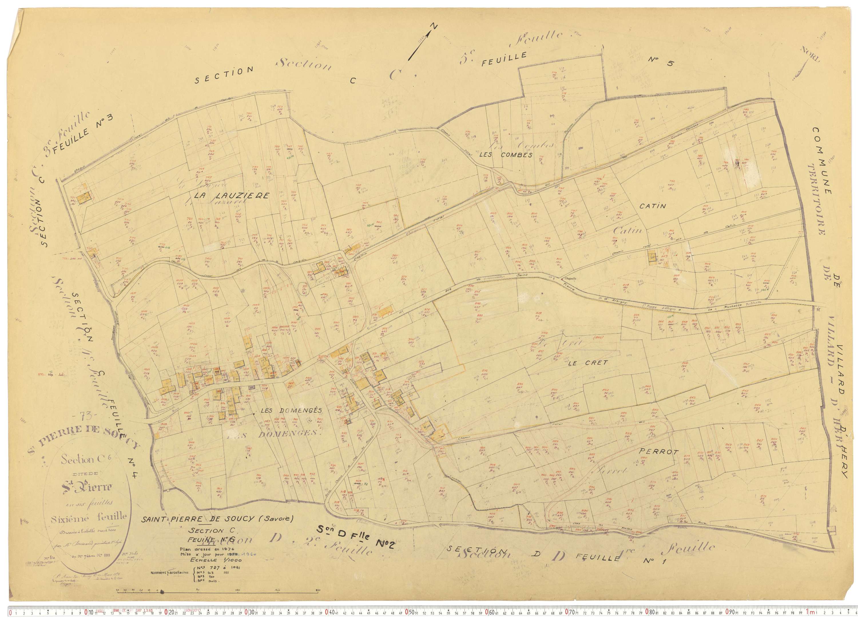 Saint-Pierre-de-Soucy - Cadastre rénové, version de travail (1960).