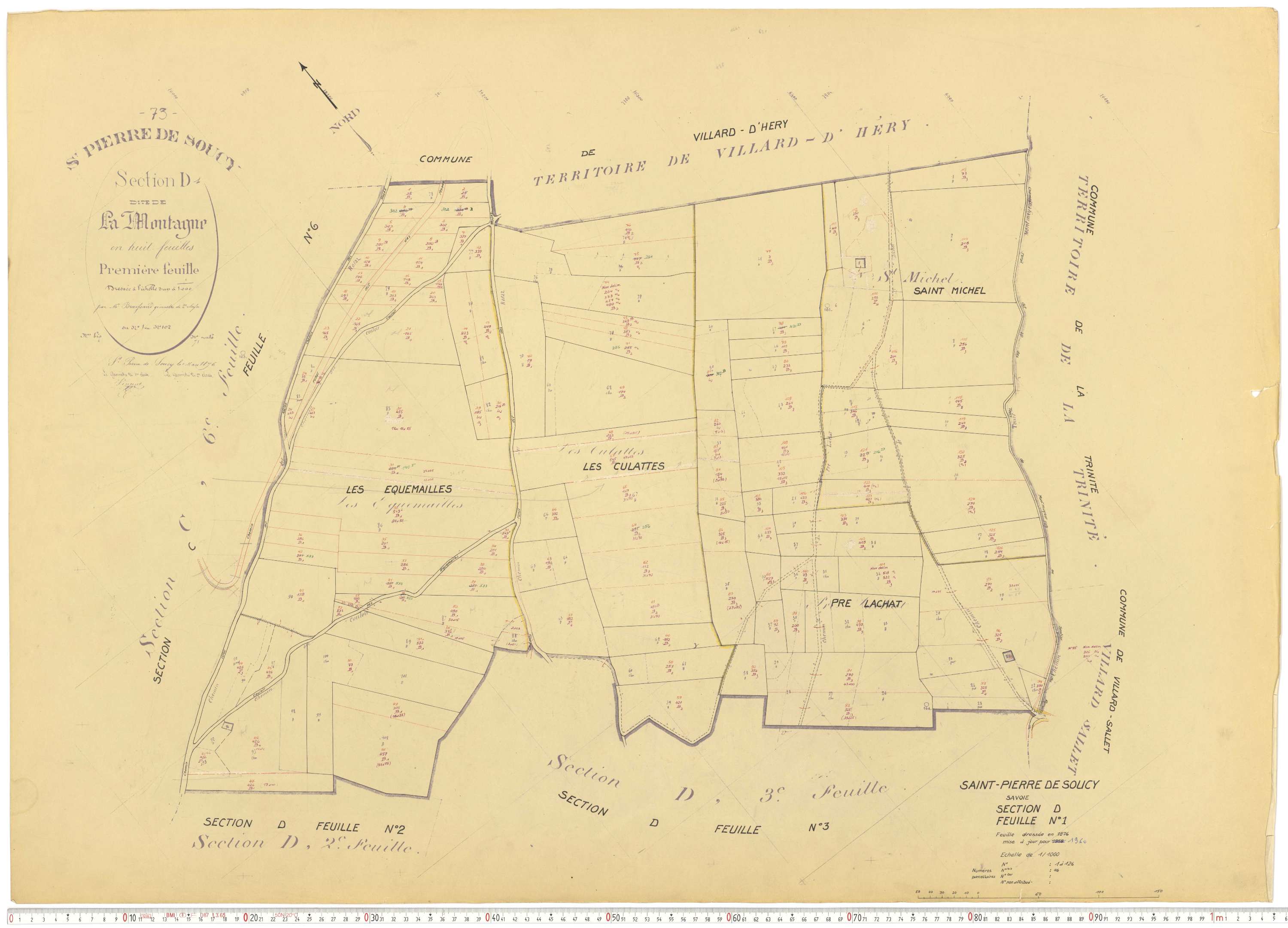 Saint-Pierre-de-Soucy - Cadastre rénové, version de travail (1960).