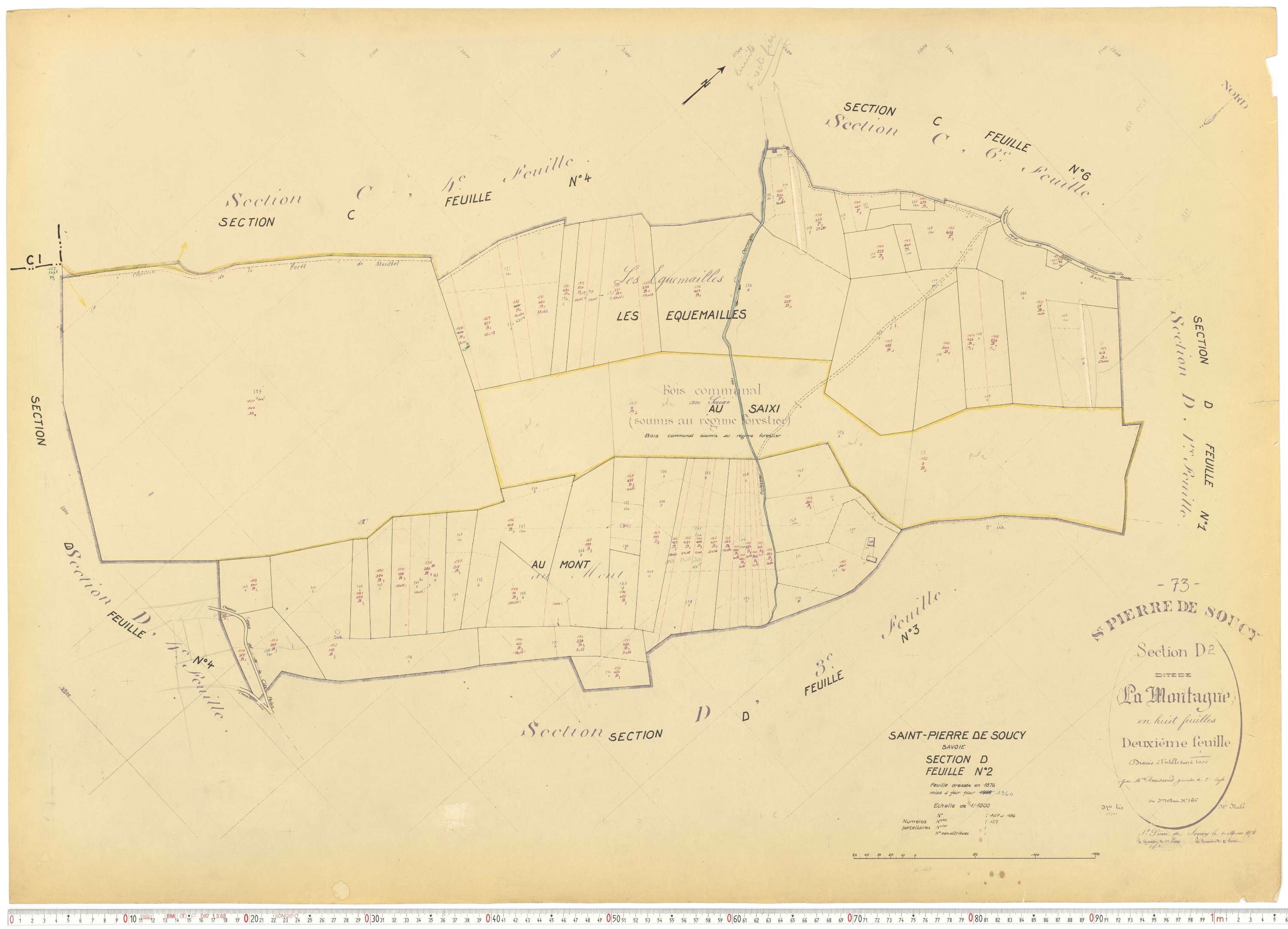 Saint-Pierre-de-Soucy - Cadastre rénové, version de travail (1960).