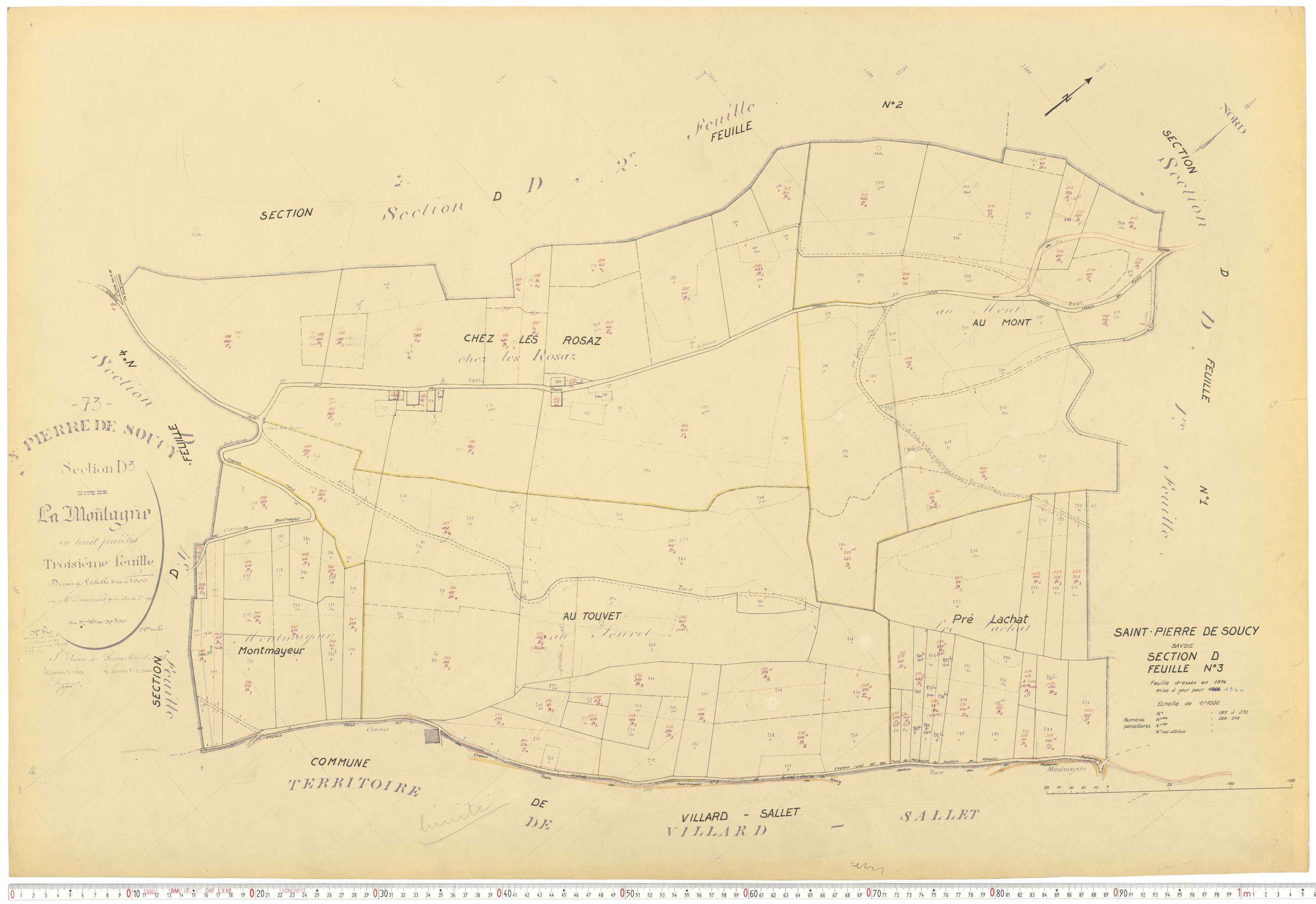 Saint-Pierre-de-Soucy - Cadastre rénové, version de travail (1960).