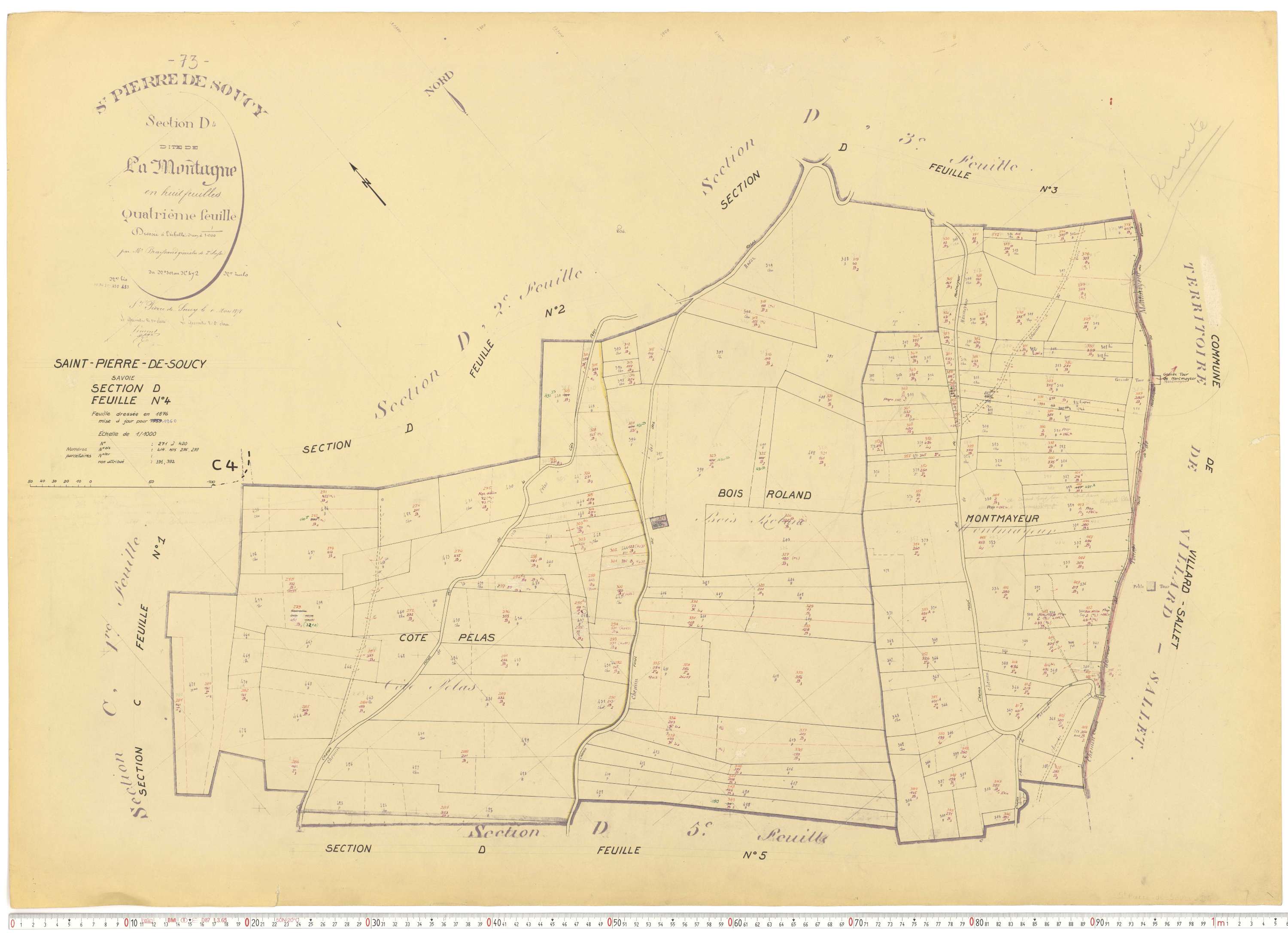 Saint-Pierre-de-Soucy - Cadastre rénové, version de travail (1960).