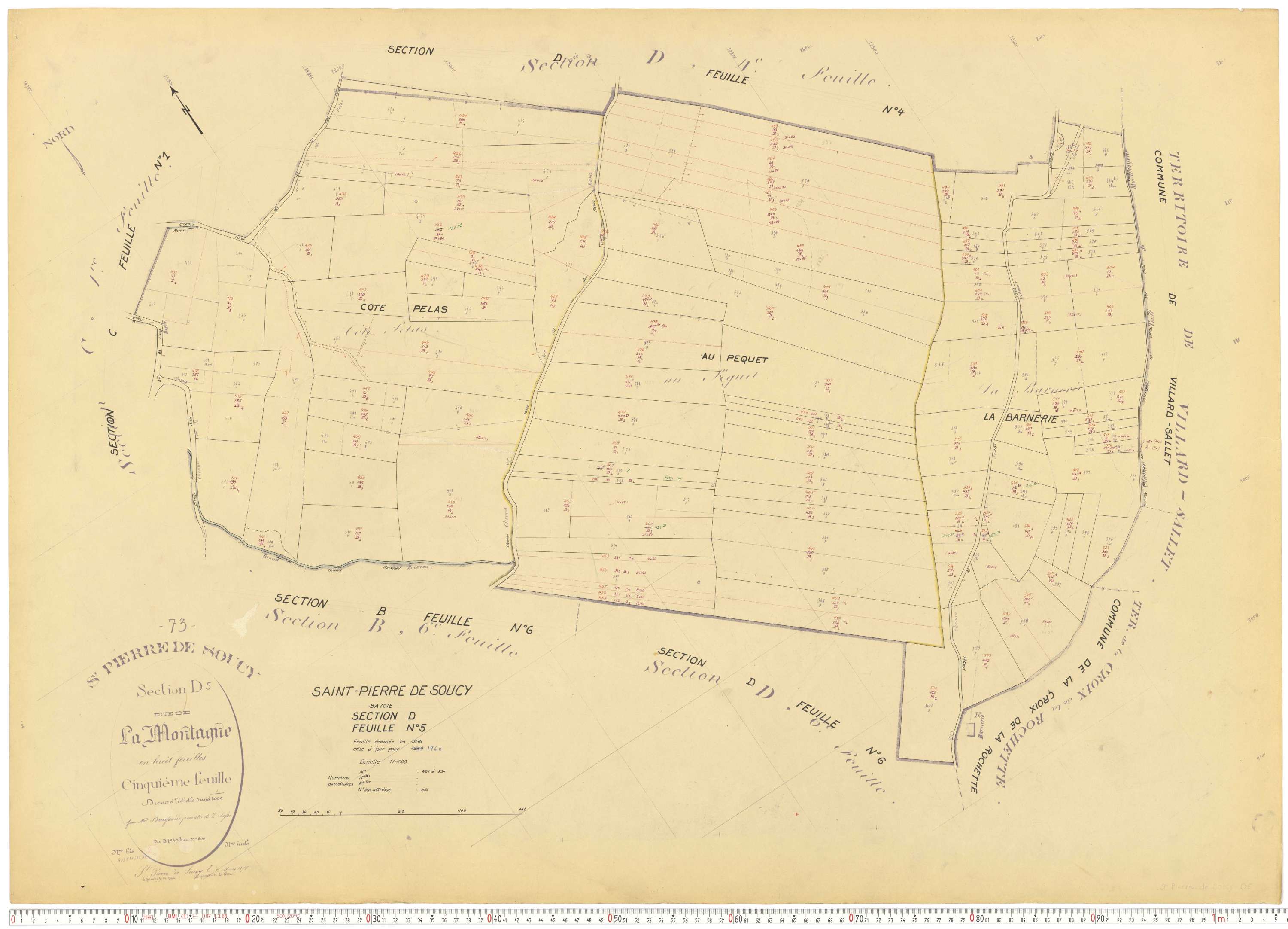 Saint-Pierre-de-Soucy - Cadastre rénové, version de travail (1960).