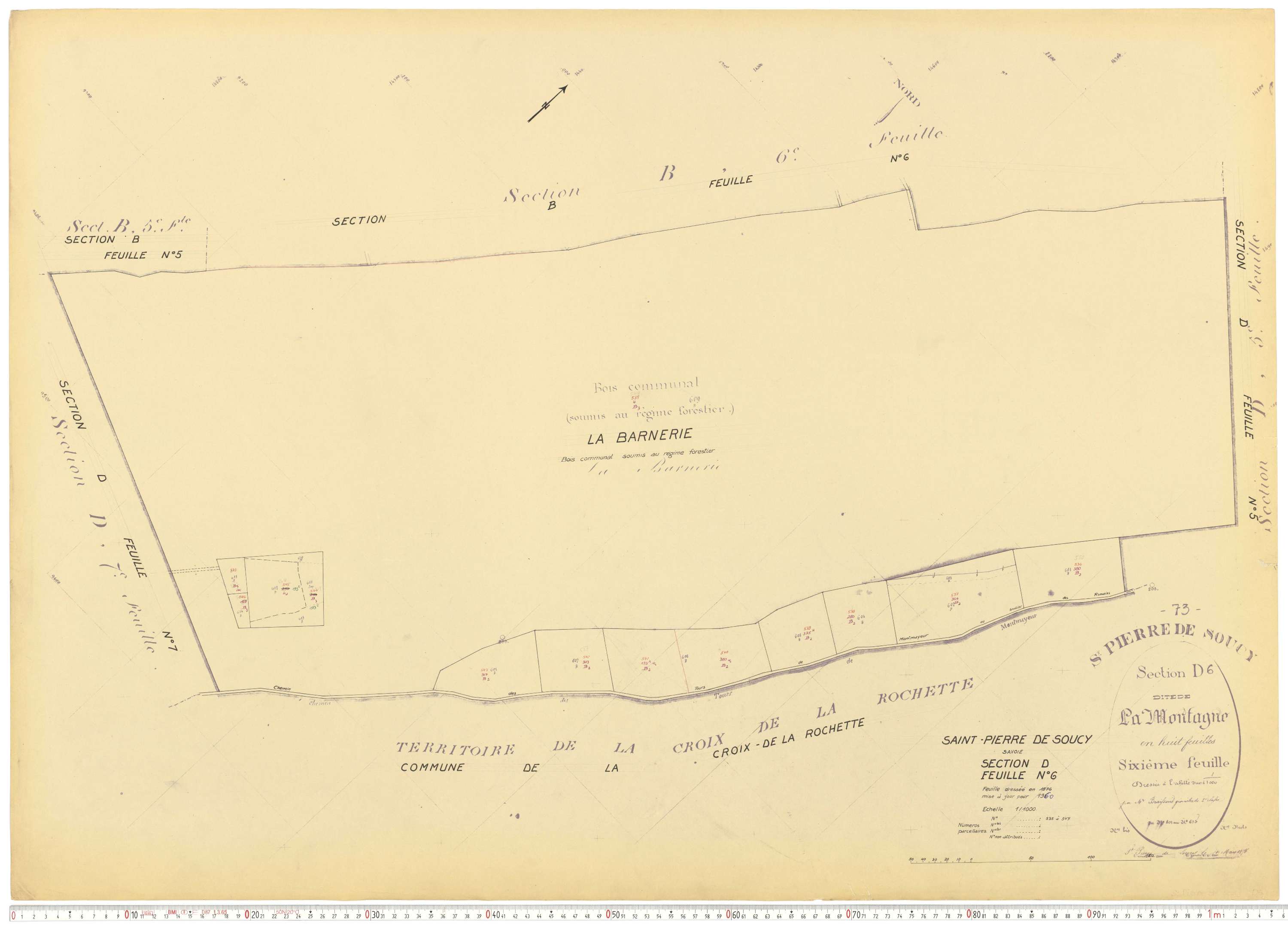 Saint-Pierre-de-Soucy - Cadastre rénové, version de travail (1960).
